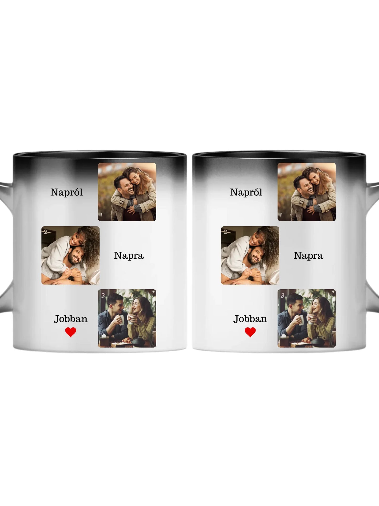 Napról, napra jobban fotókollázs - Ajándék Pároknak - Fényképes bögre