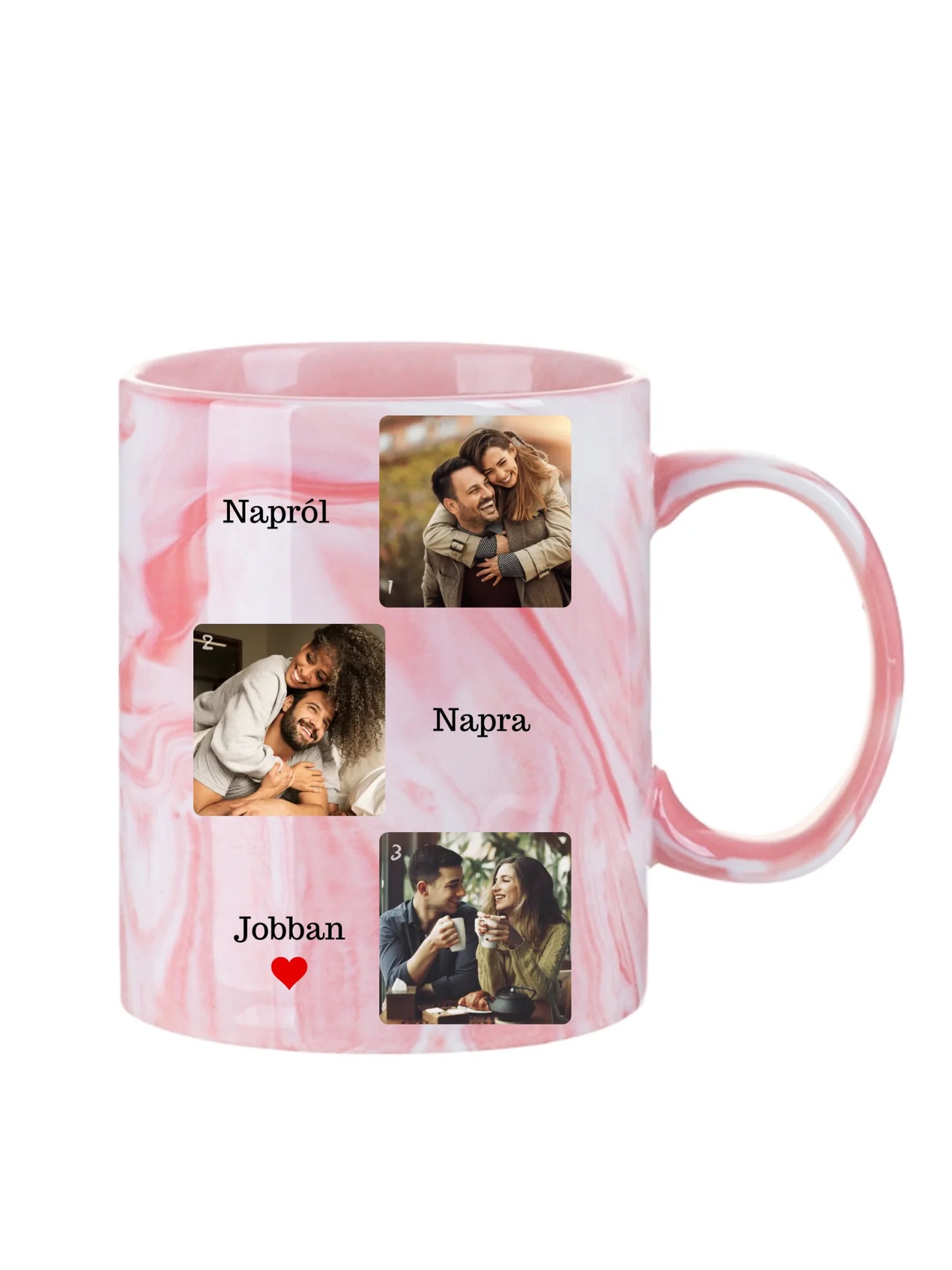 Napról, napra jobban fotókollázs - Ajándék Pároknak - Fényképes bögre