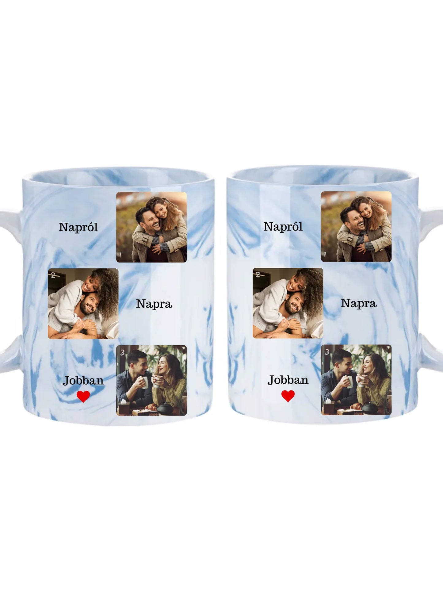 Napról, napra jobban fotókollázs - Ajándék Pároknak - Fényképes bögre