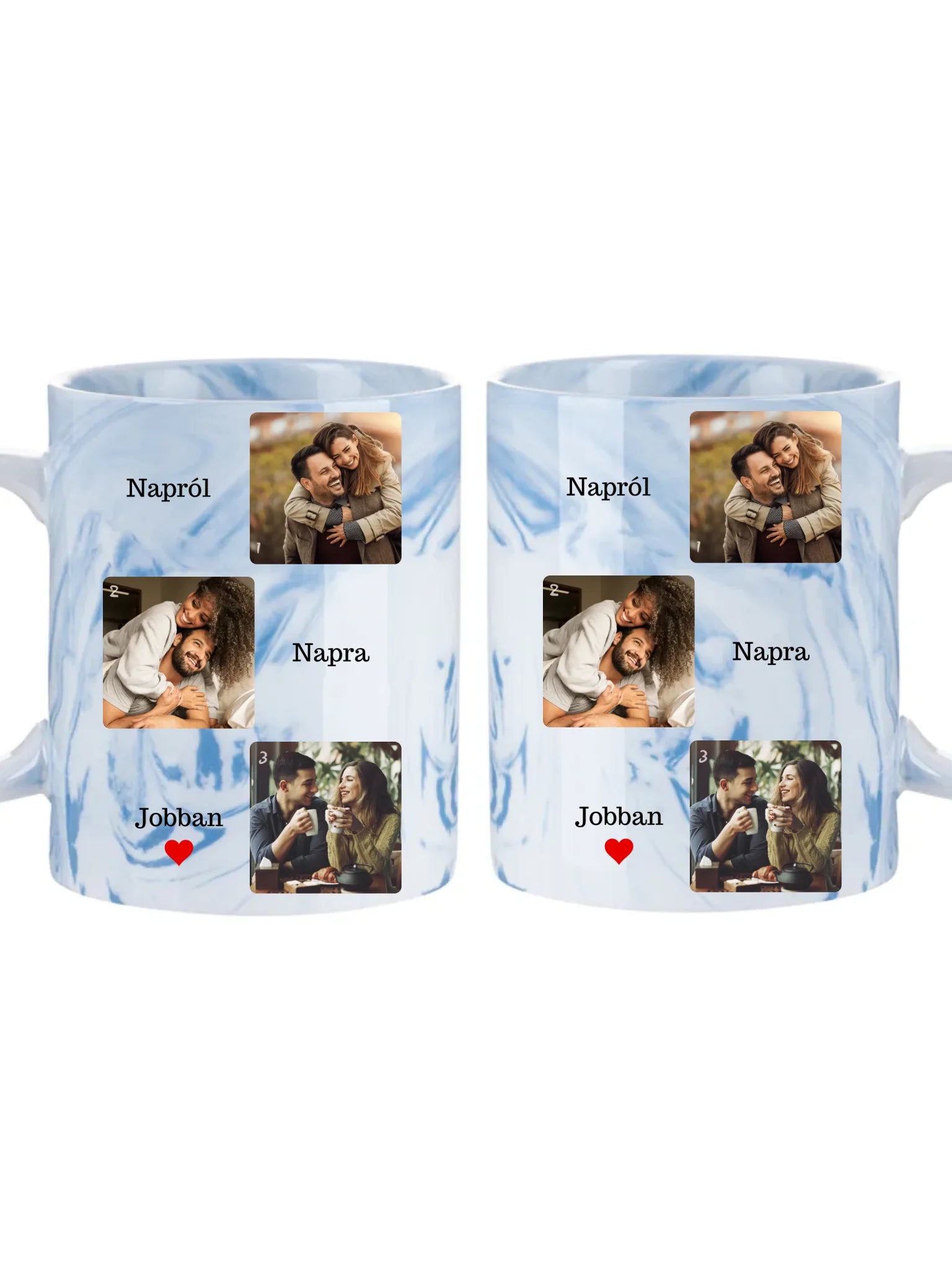 Napról, napra jobban fotókollázs - Ajándék Pároknak - Fényképes bögre