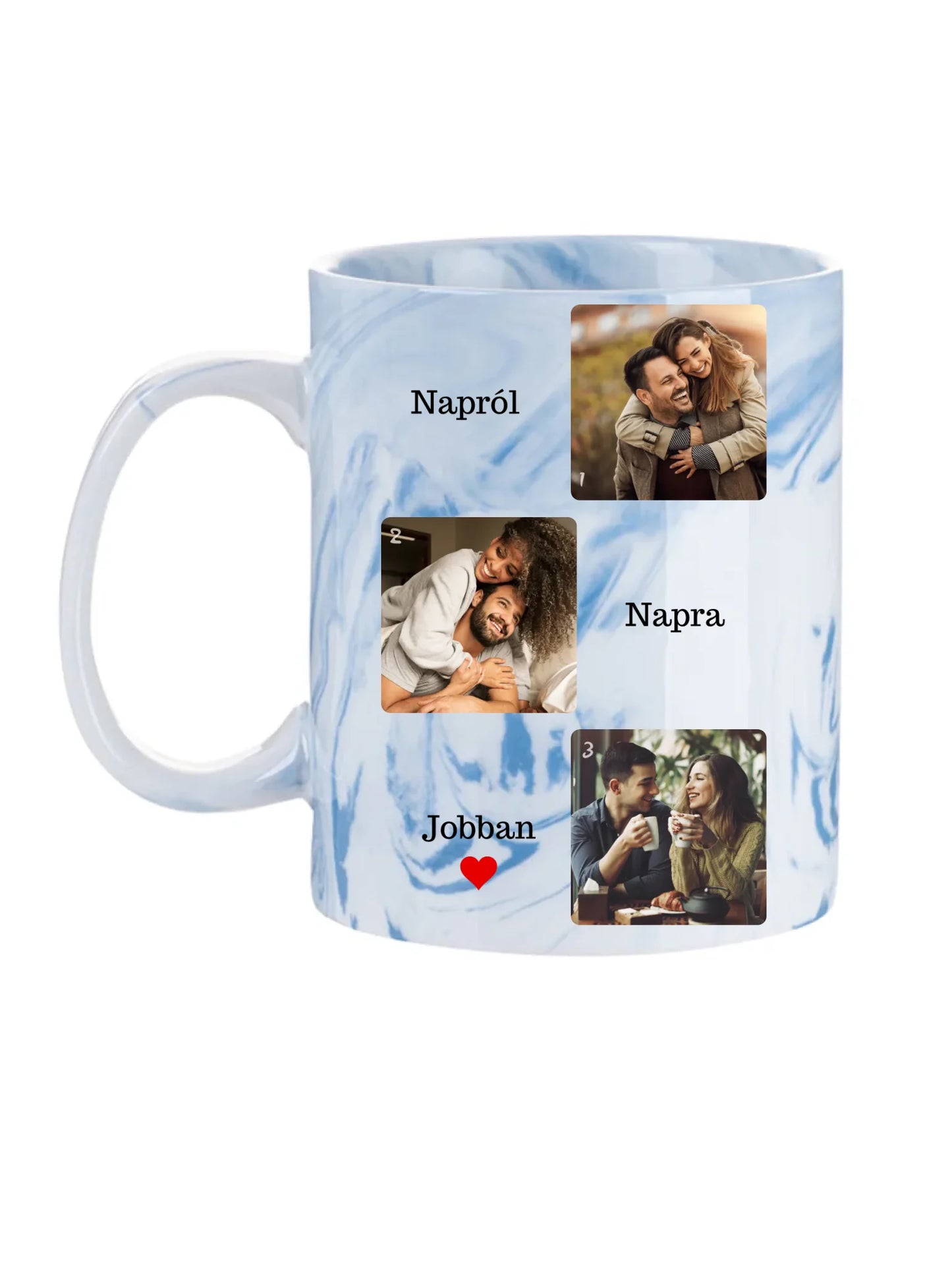 Napról, napra jobban fotókollázs - Ajándék Pároknak - Fényképes bögre