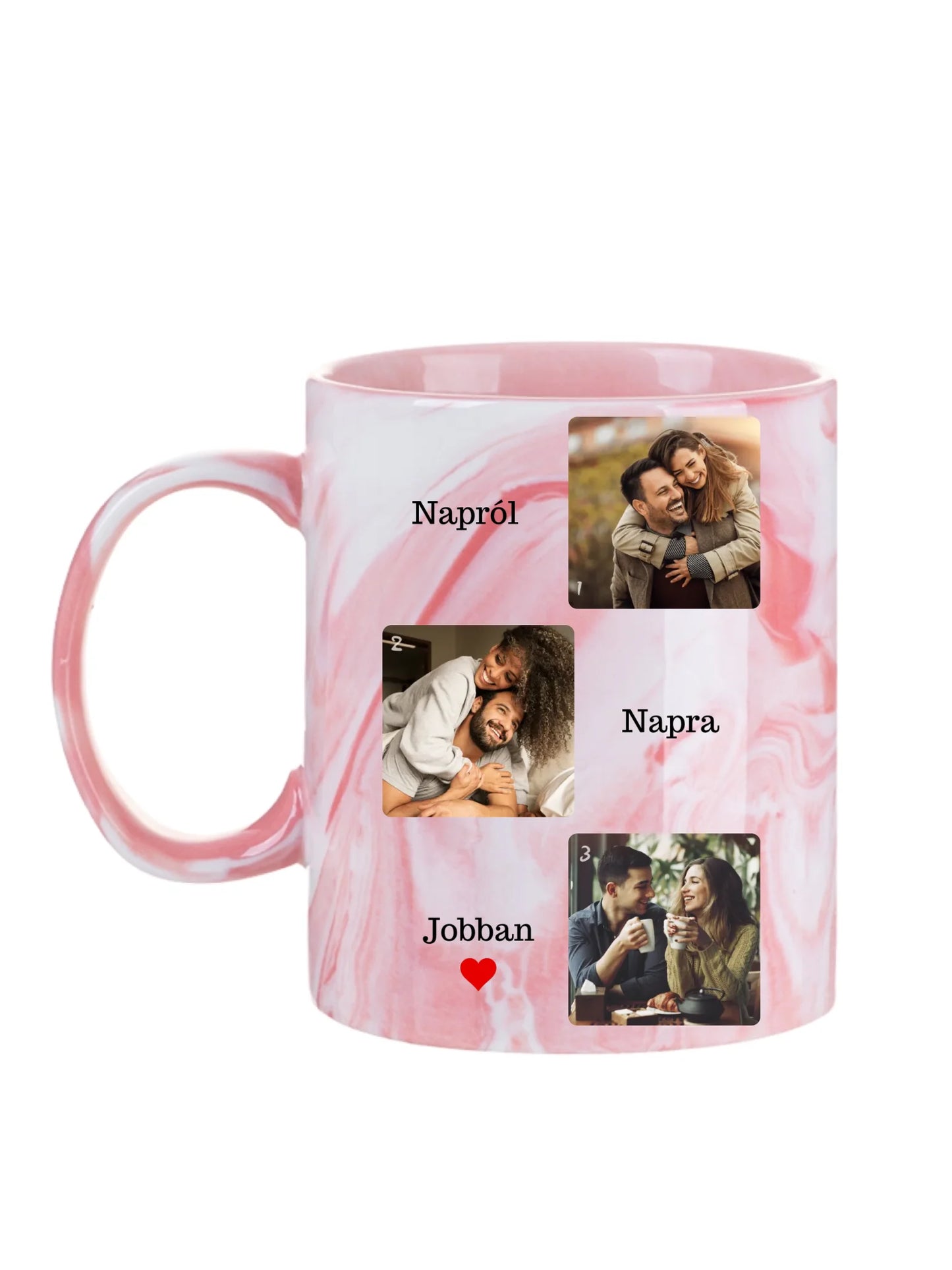 Napról, napra jobban fotókollázs - Ajándék Pároknak - Fényképes bögre