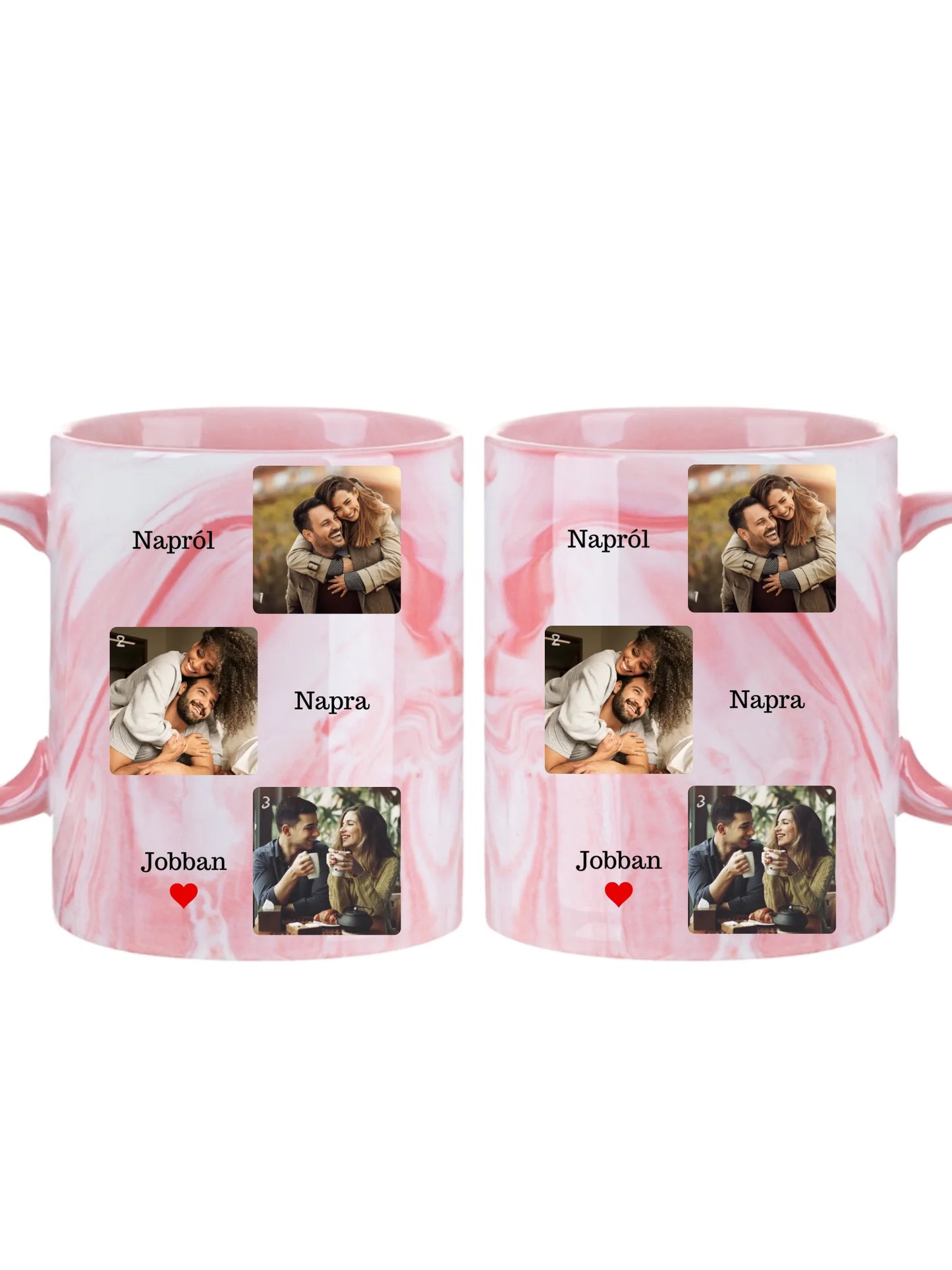 Napról, napra jobban fotókollázs - Ajándék Pároknak - Fényképes bögre