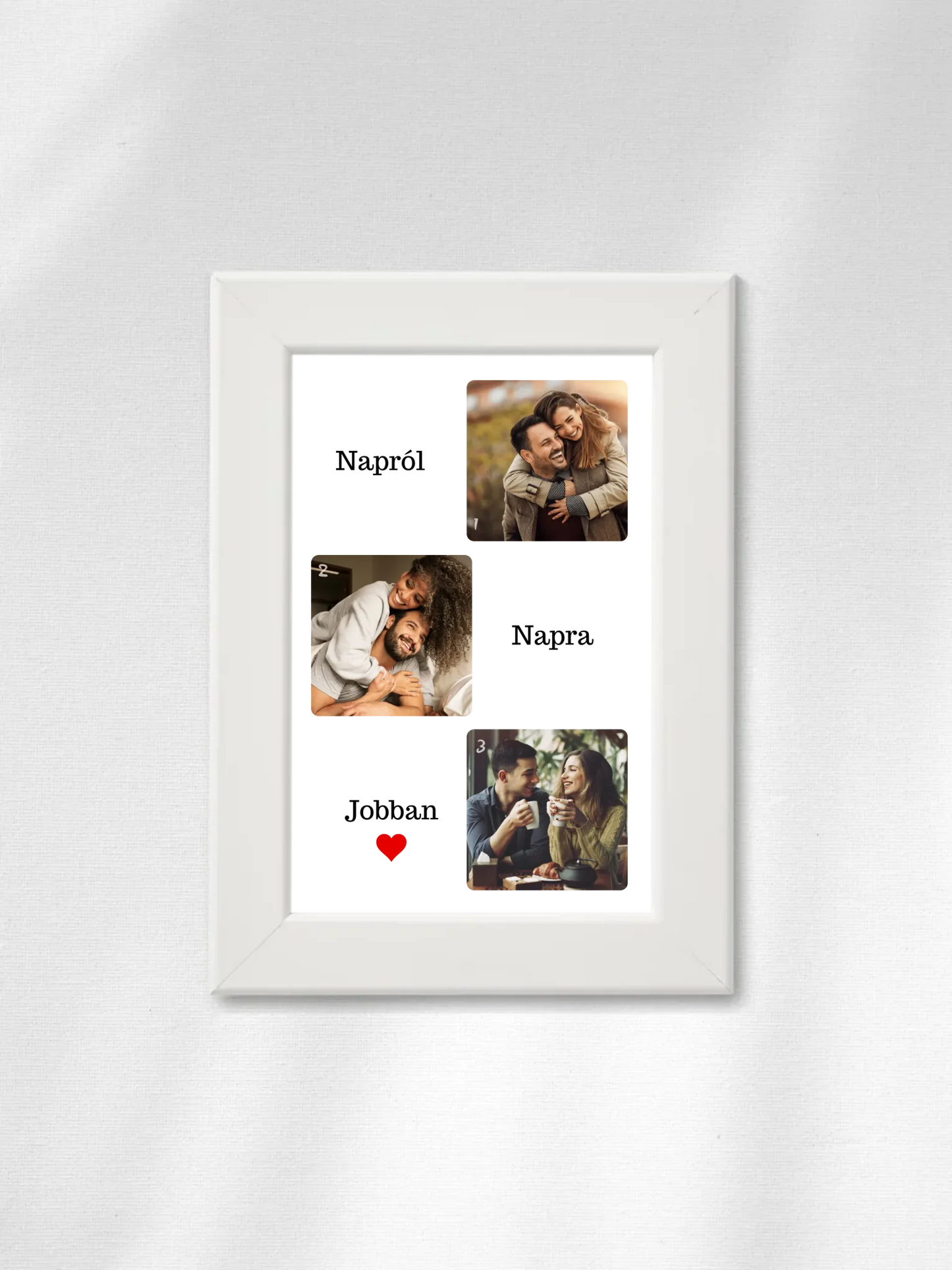 Napról, napra jobban fotókollázs - Ajándék Pároknak - Fényképes falikép