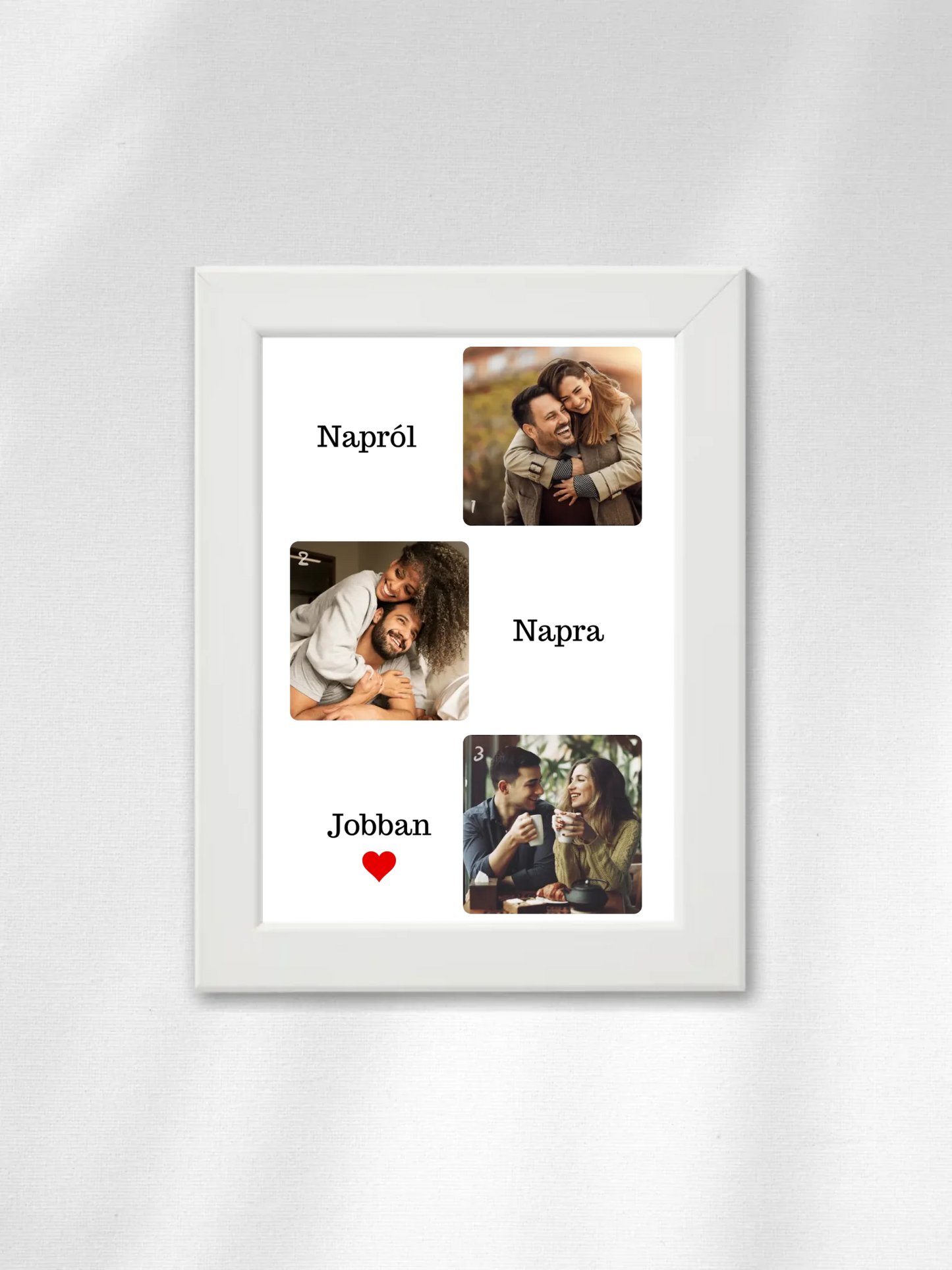 Napról, napra jobban fotókollázs - Ajándék Pároknak - Fényképes falikép