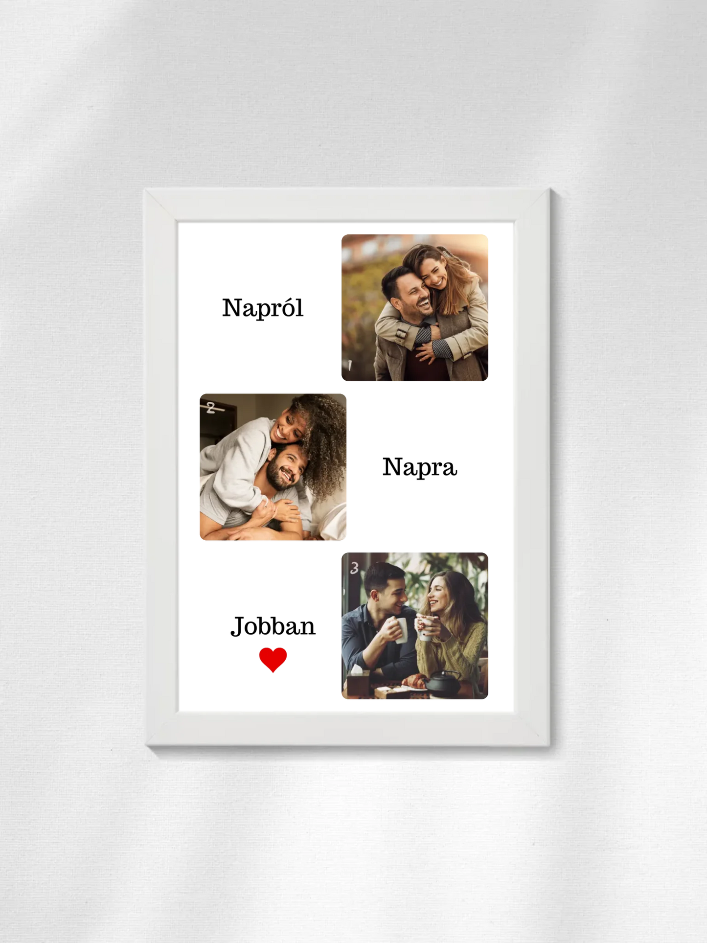 Napról, napra jobban fotókollázs - Ajándék Pároknak - Fényképes falikép