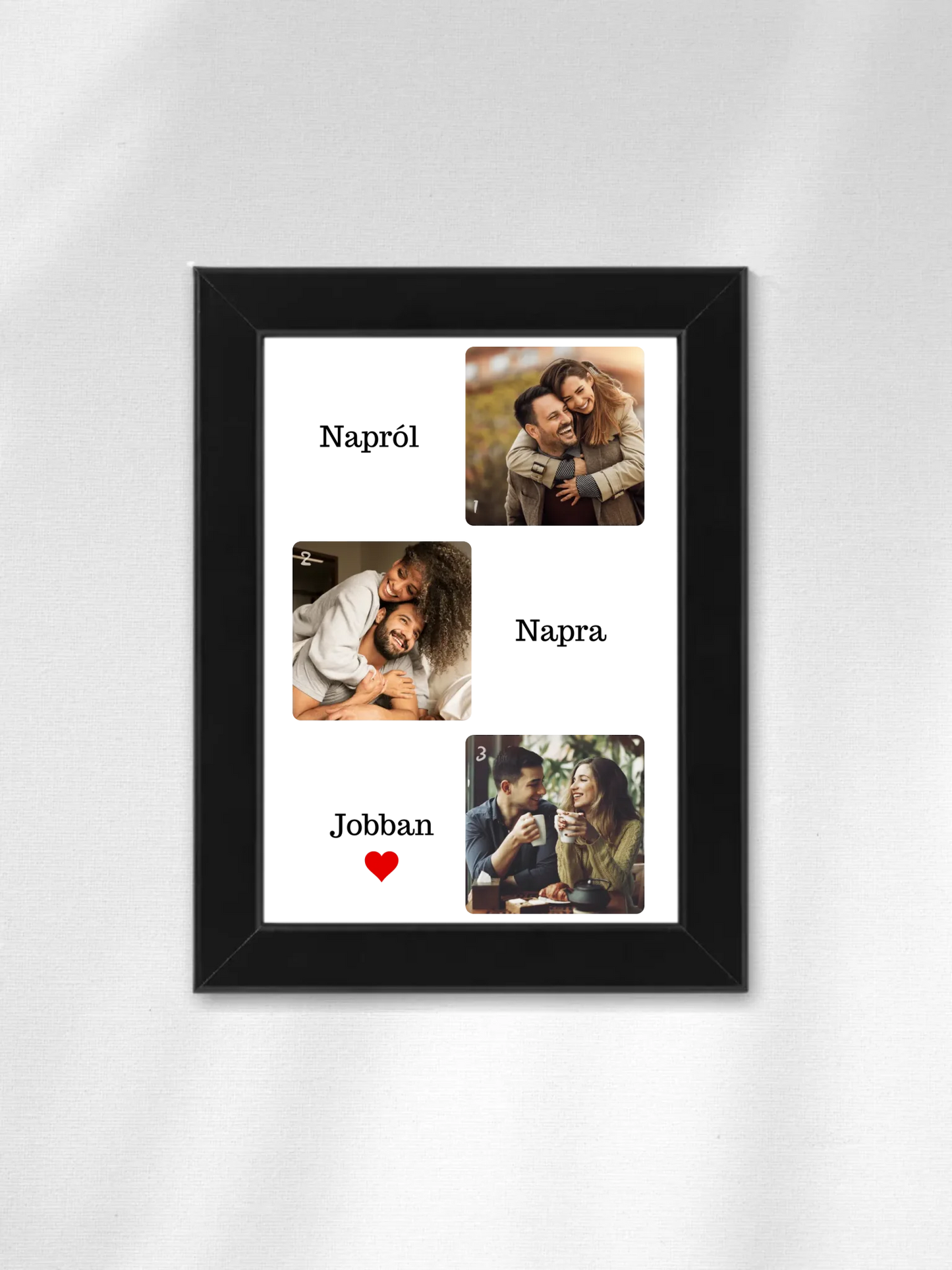 Napról, napra jobban fotókollázs - Ajándék Pároknak - Fényképes falikép