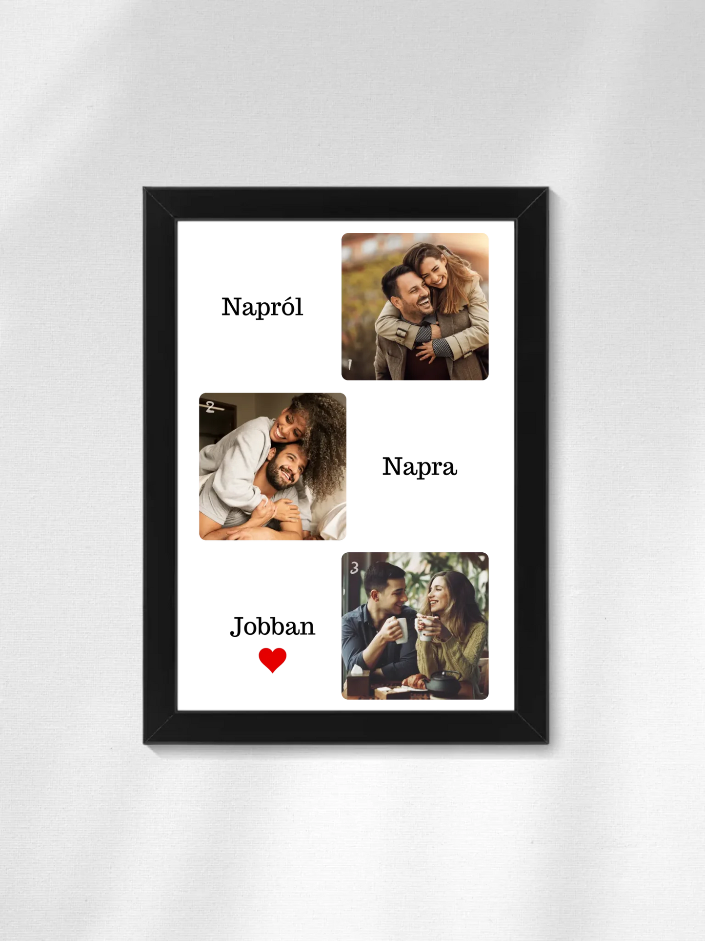 Napról, napra jobban fotókollázs - Ajándék Pároknak - Fényképes falikép