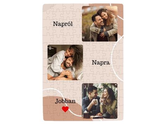 Napról, napra jobban fotókollázs - Ajándék Pároknak - Fényképes puzzle
