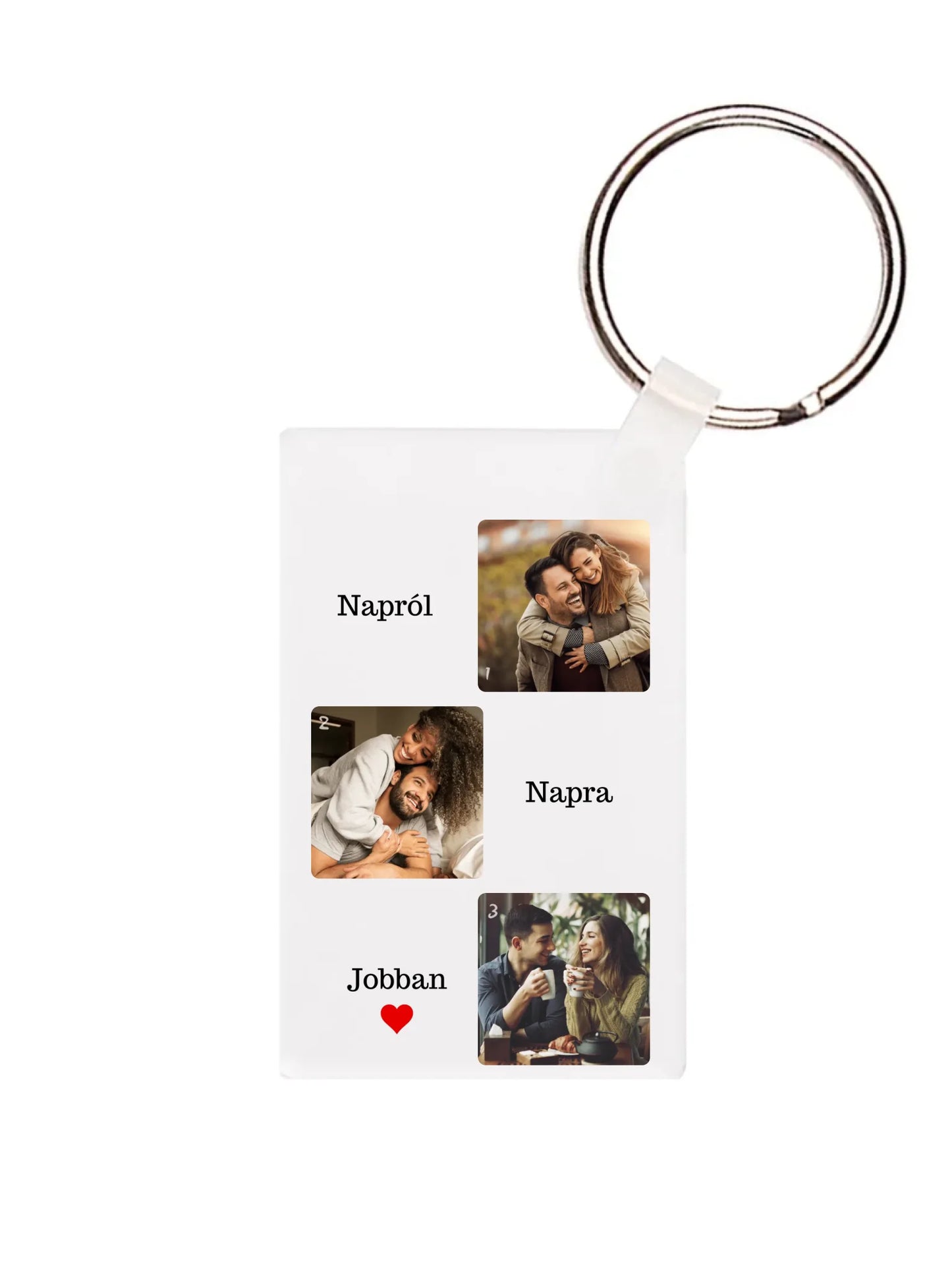 Téglalap alakú kulcstartó eleje - álló