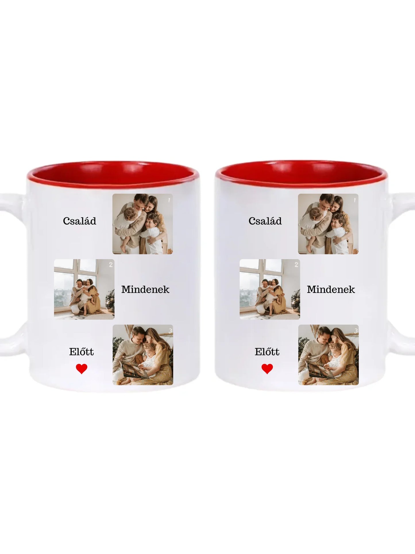 Család mindenek előtt fotókollázs - Ajándék Családnak - Fényképes bögre