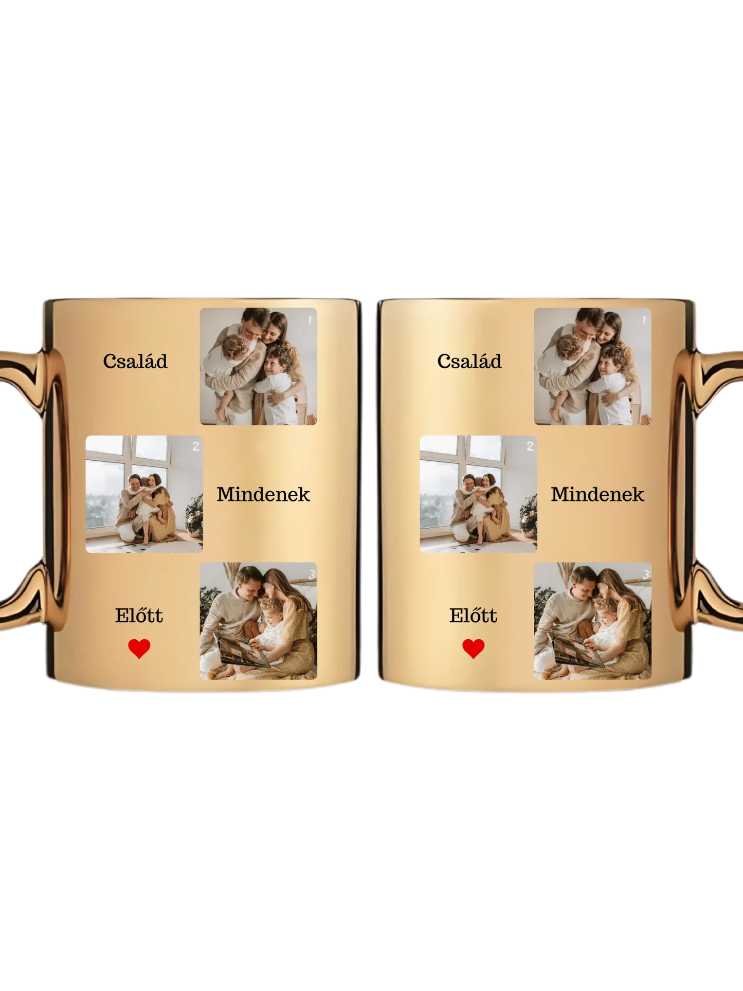 Család mindenek előtt fotókollázs - Ajándék Családnak - Fényképes bögre