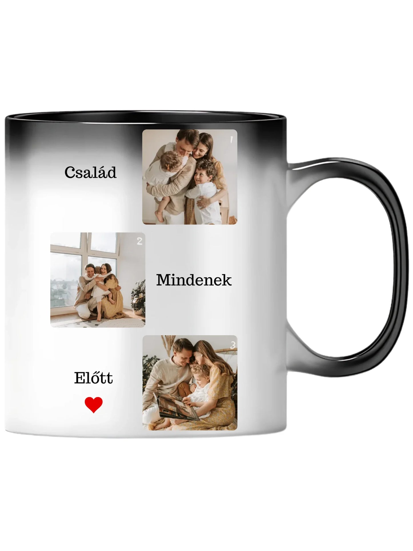 Család mindenek előtt fotókollázs - Ajándék Családnak - Fényképes bögre