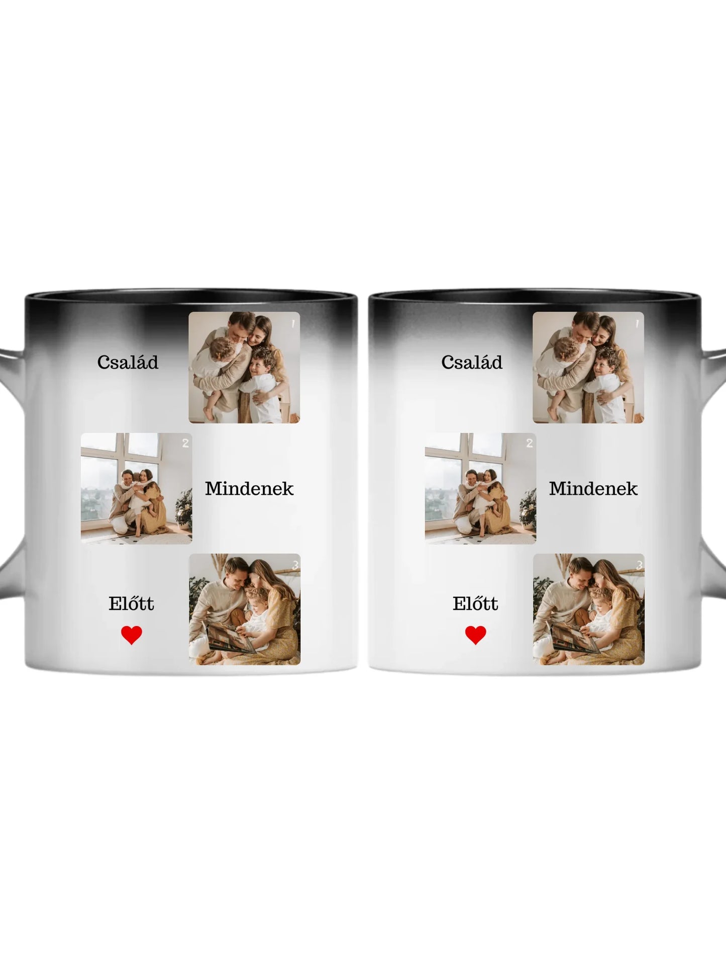 Család mindenek előtt fotókollázs - Ajándék Családnak - Fényképes bögre