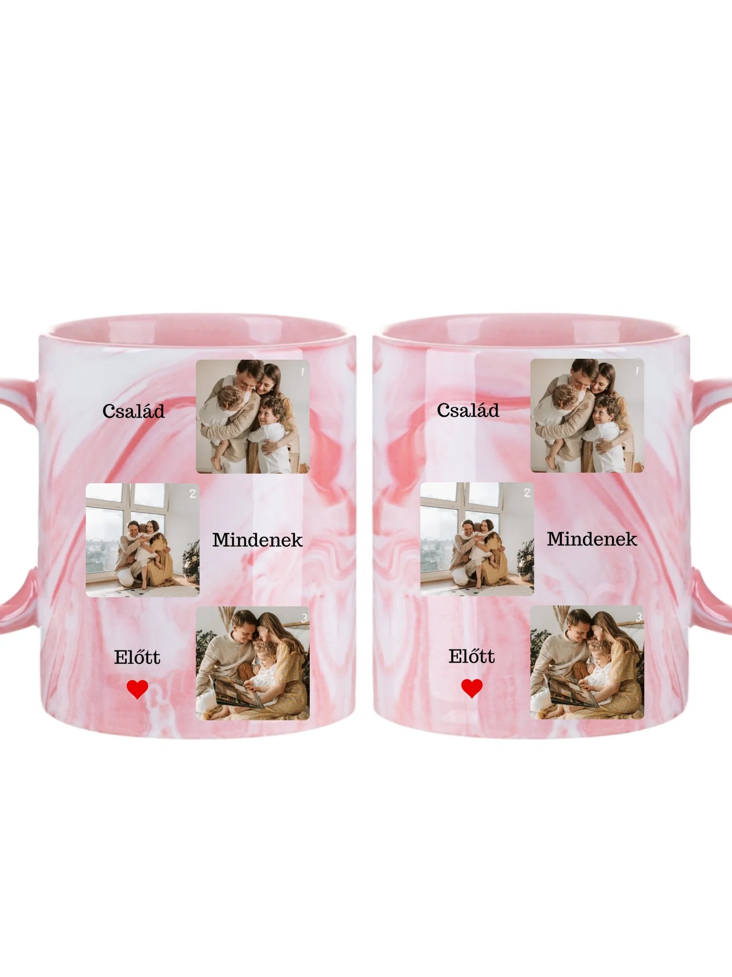 Család mindenek előtt fotókollázs - Ajándék Családnak - Fényképes bögre