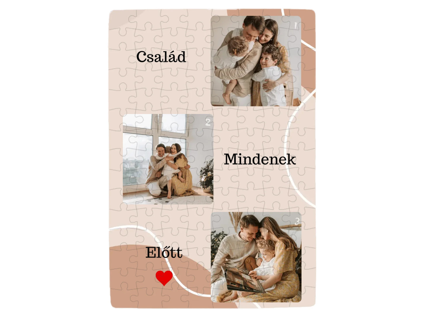 Család mindenek előtt fotókollázs - Ajándék Családnak - Fényképes puzzle