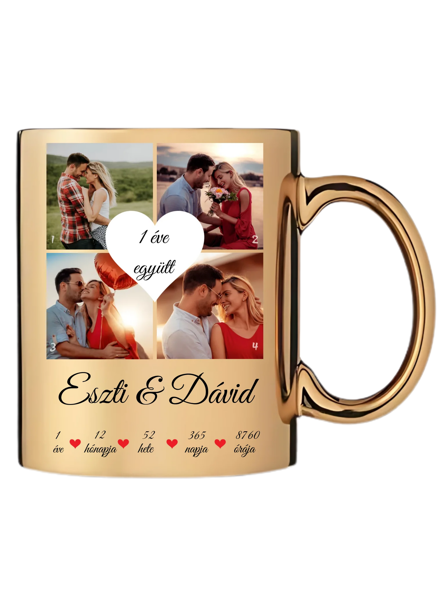Évfordulós fotókollázs - Ajándék Pároknak - Fényképes bögre