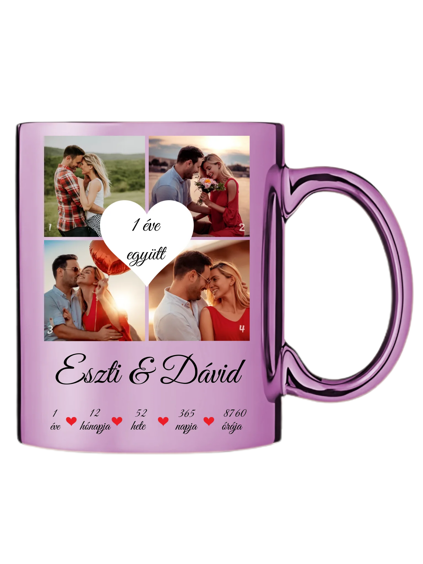 Évfordulós fotókollázs - Ajándék Pároknak - Fényképes bögre