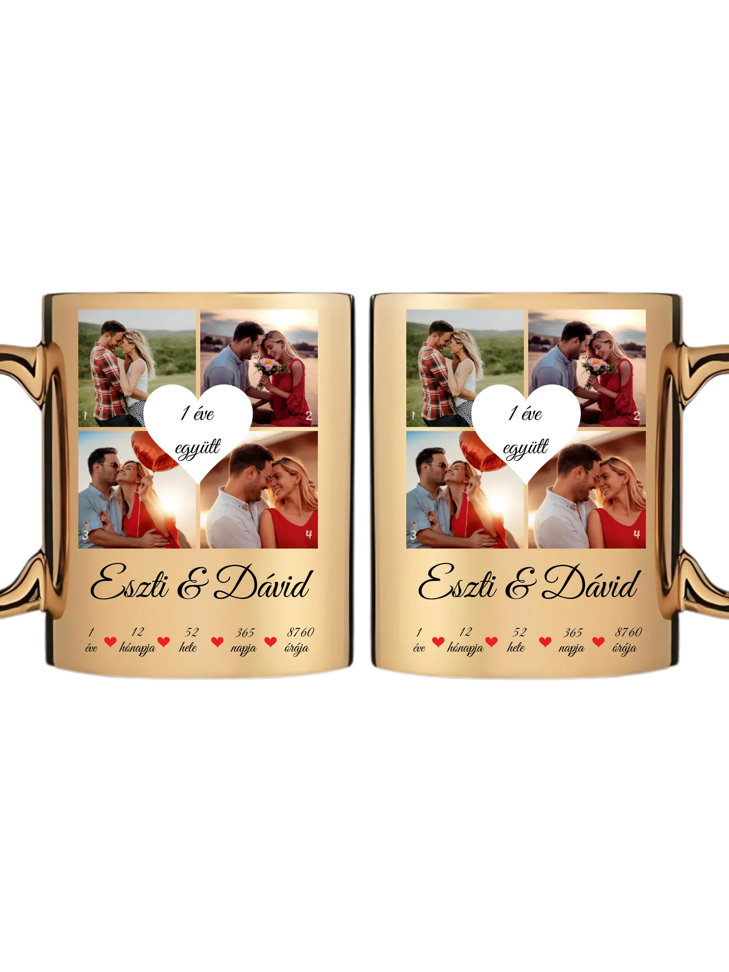 Évfordulós fotókollázs - Ajándék Pároknak - Fényképes bögre