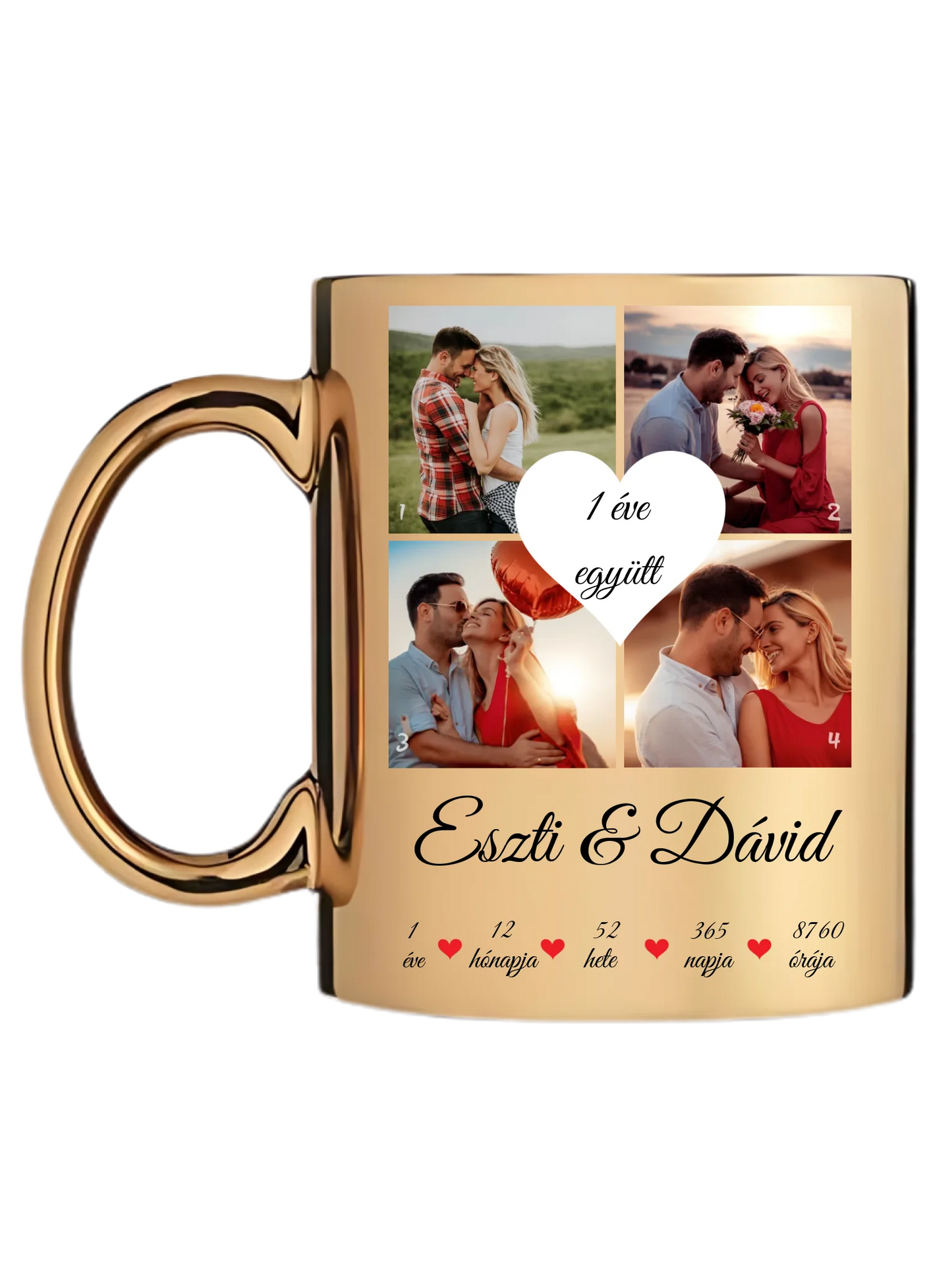 Évfordulós fotókollázs - Ajándék Pároknak - Fényképes bögre