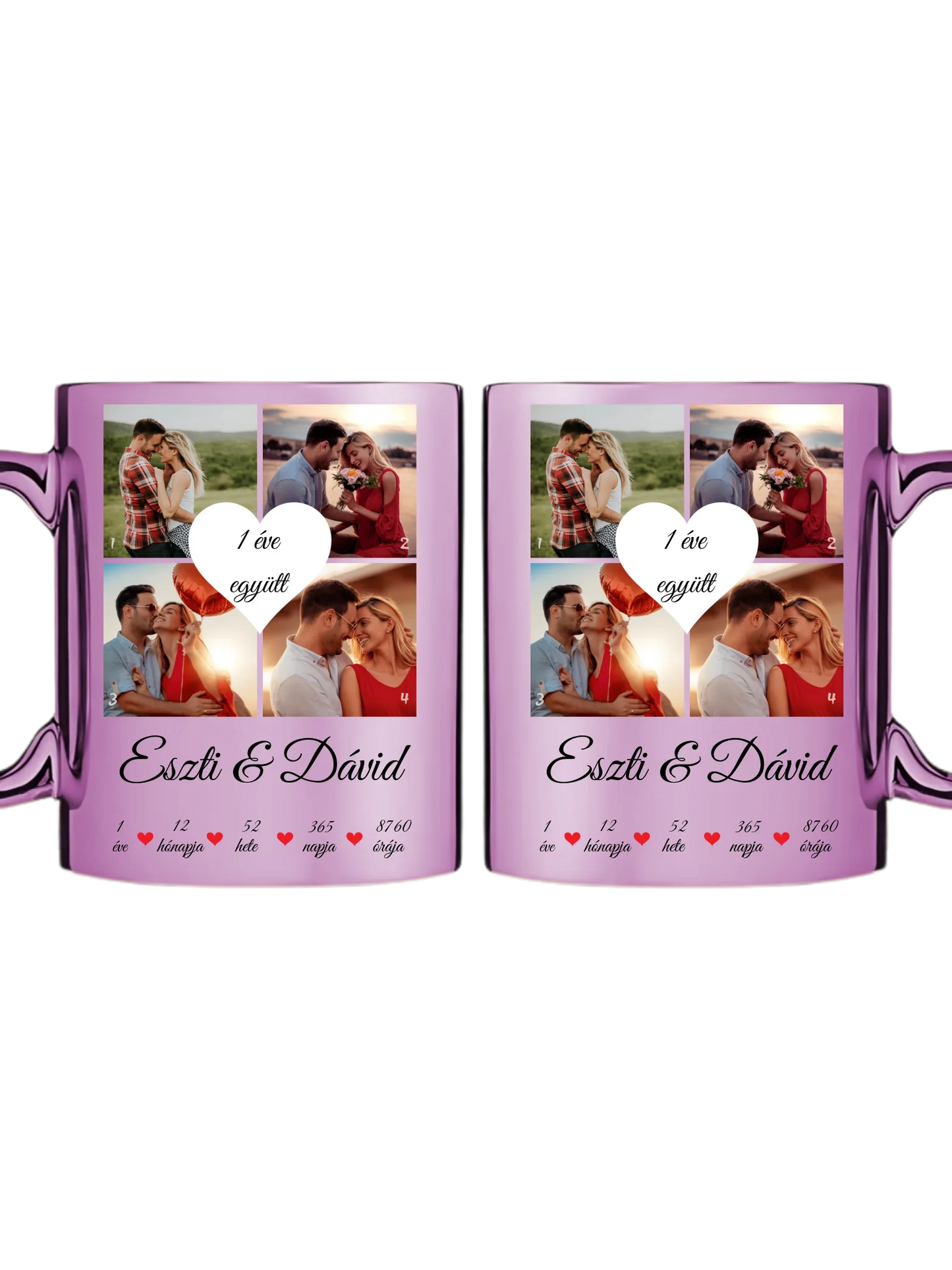 Évfordulós fotókollázs - Ajándék Pároknak - Fényképes bögre