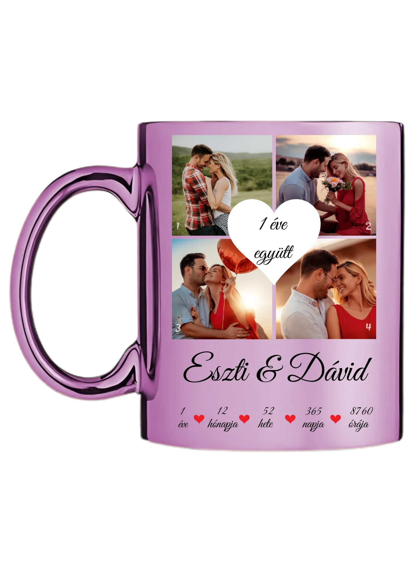 Évfordulós fotókollázs - Ajándék Pároknak - Fényképes bögre