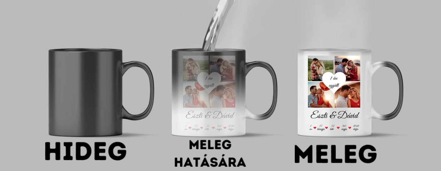 Évfordulós fotókollázs - Ajándék Pároknak - Fényképes bögre