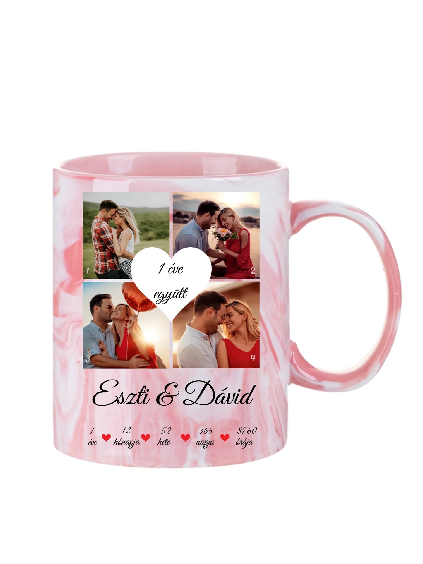 Évfordulós fotókollázs - Ajándék Pároknak - Fényképes bögre