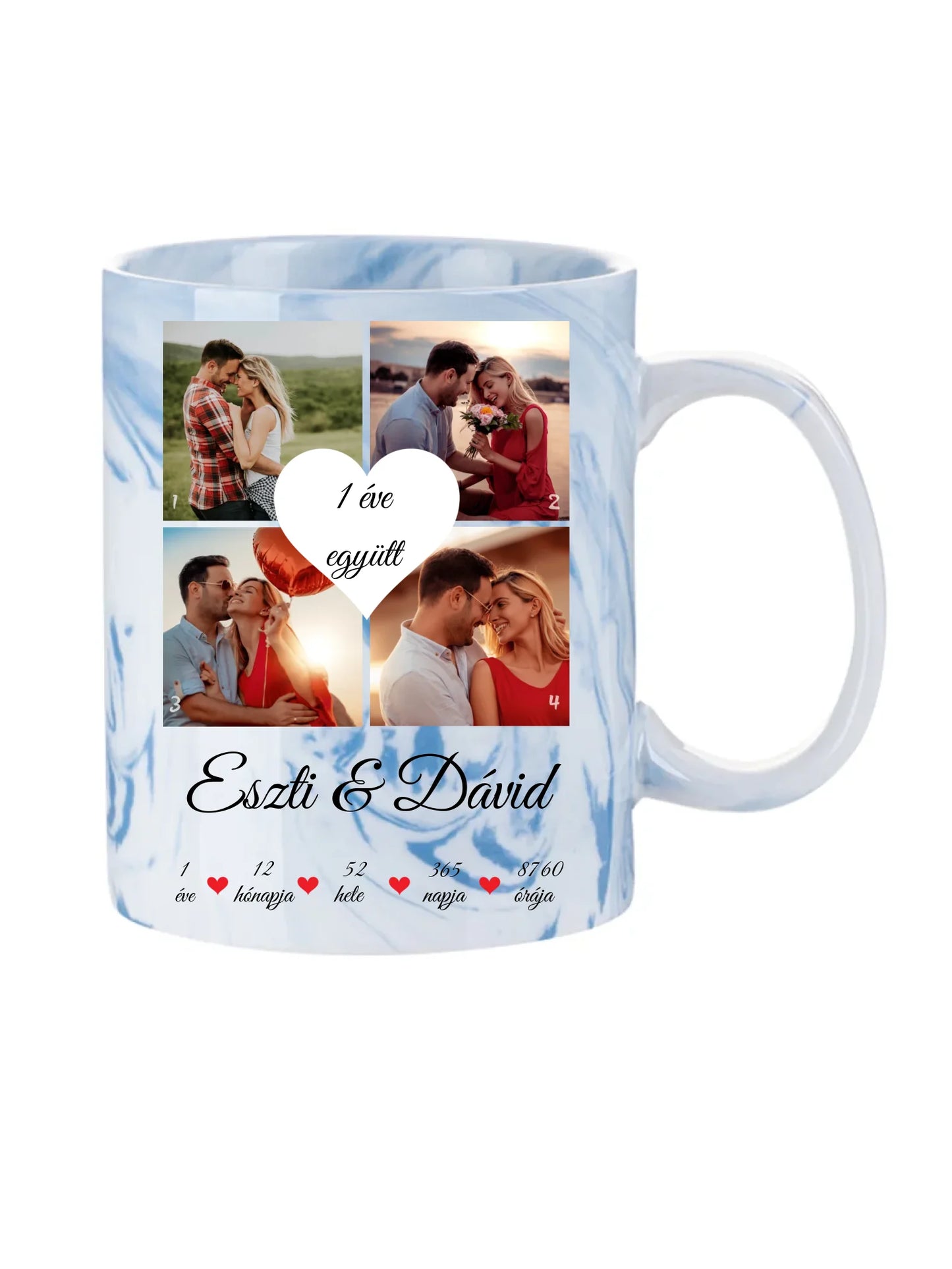 Évfordulós fotókollázs - Ajándék Pároknak - Fényképes bögre