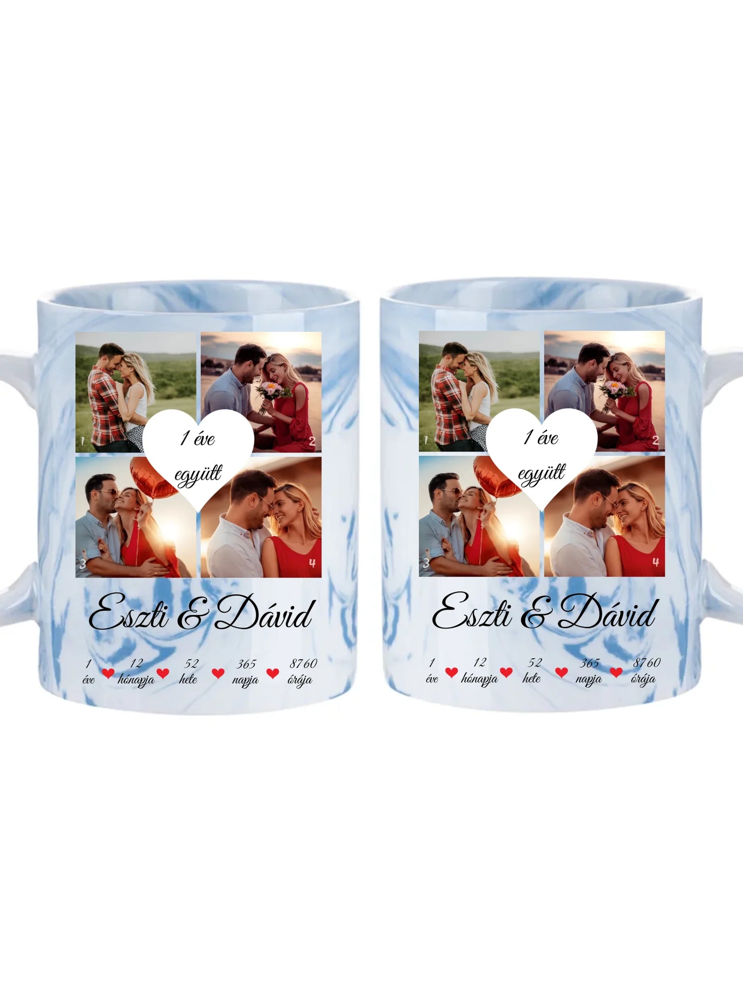 Évfordulós fotókollázs - Ajándék Pároknak - Fényképes bögre