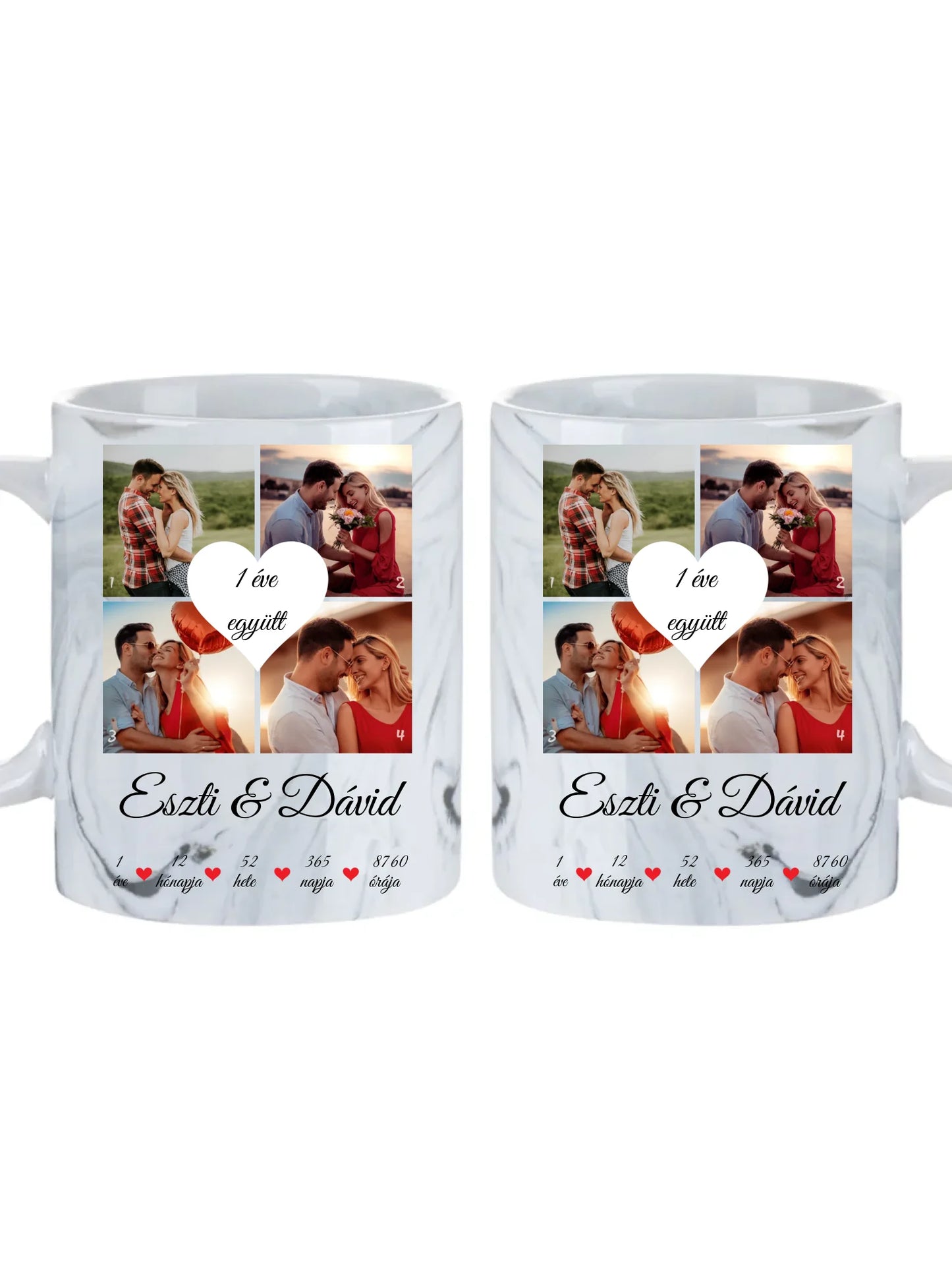 Évfordulós fotókollázs - Ajándék Pároknak - Fényképes bögre