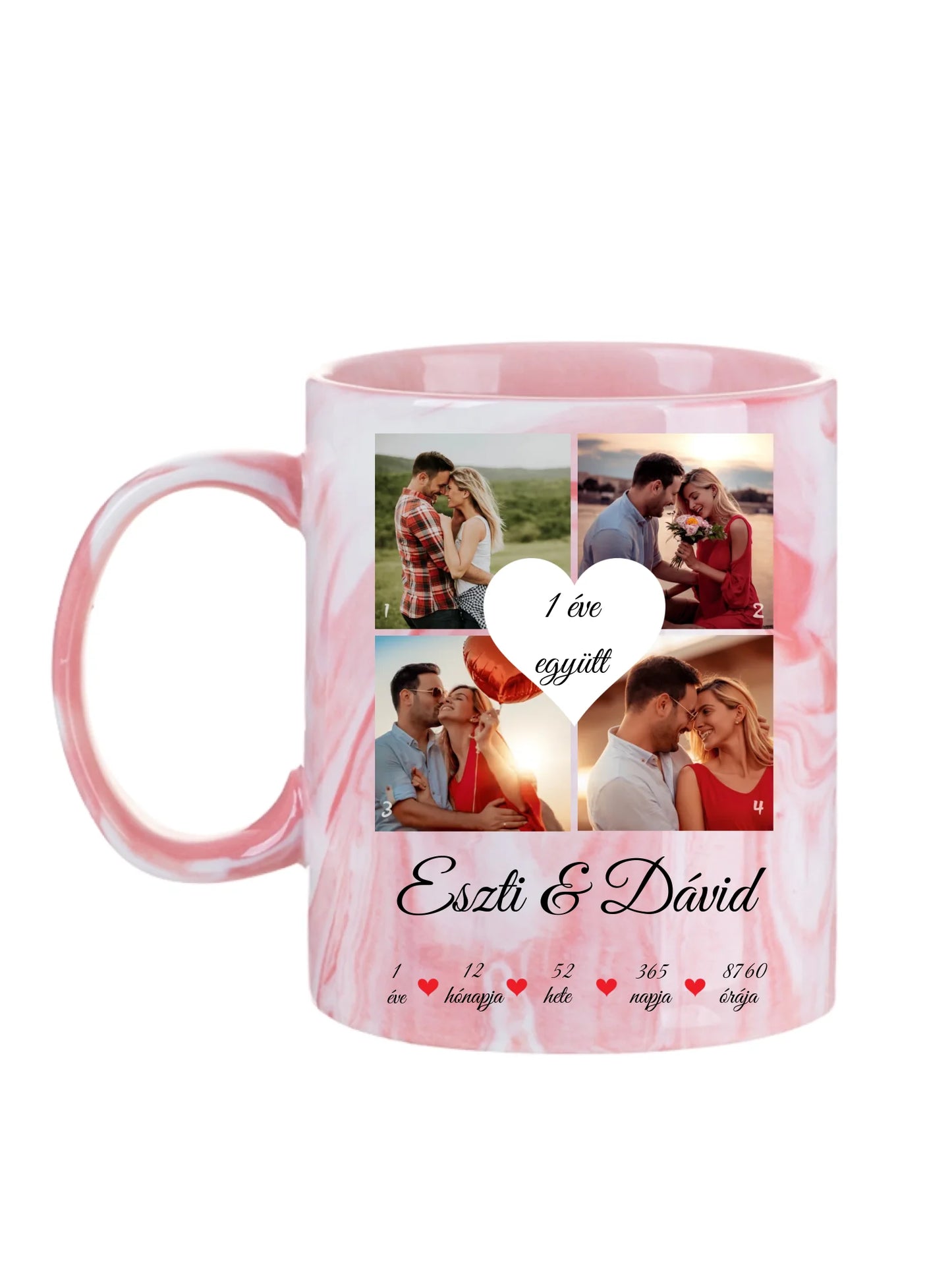 Évfordulós fotókollázs - Ajándék Pároknak - Fényképes bögre