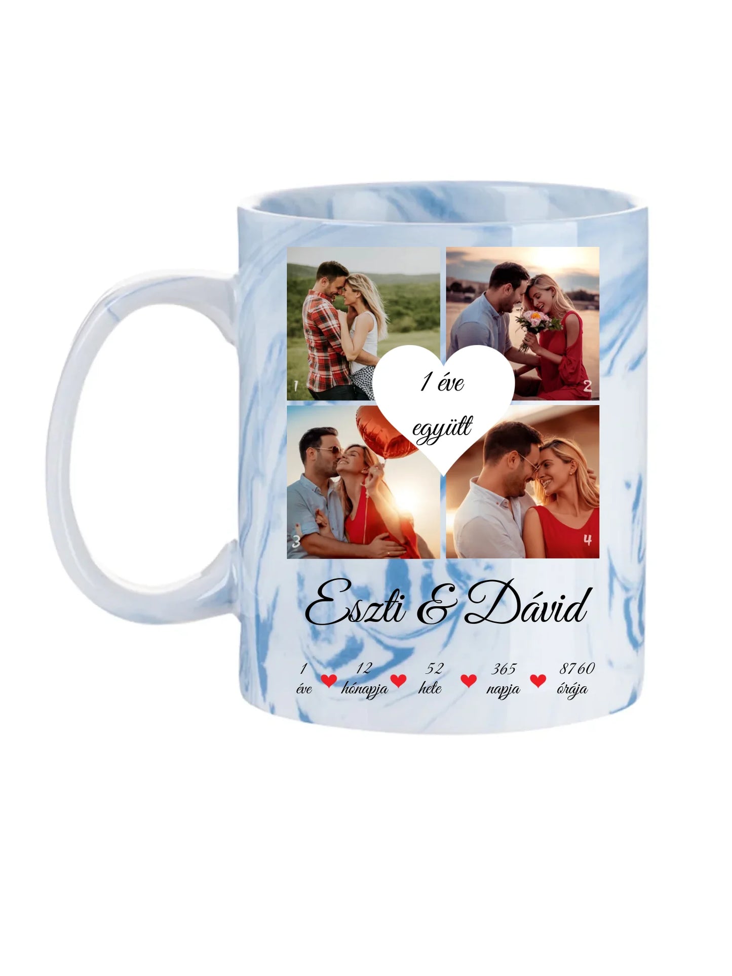 Évfordulós fotókollázs - Ajándék Pároknak - Fényképes bögre