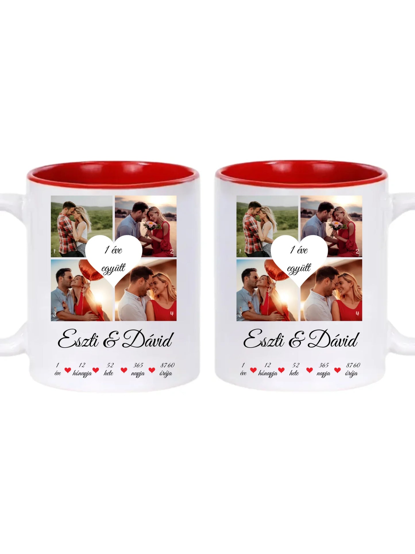 Évfordulós fotókollázs - Ajándék Pároknak - Fényképes bögre