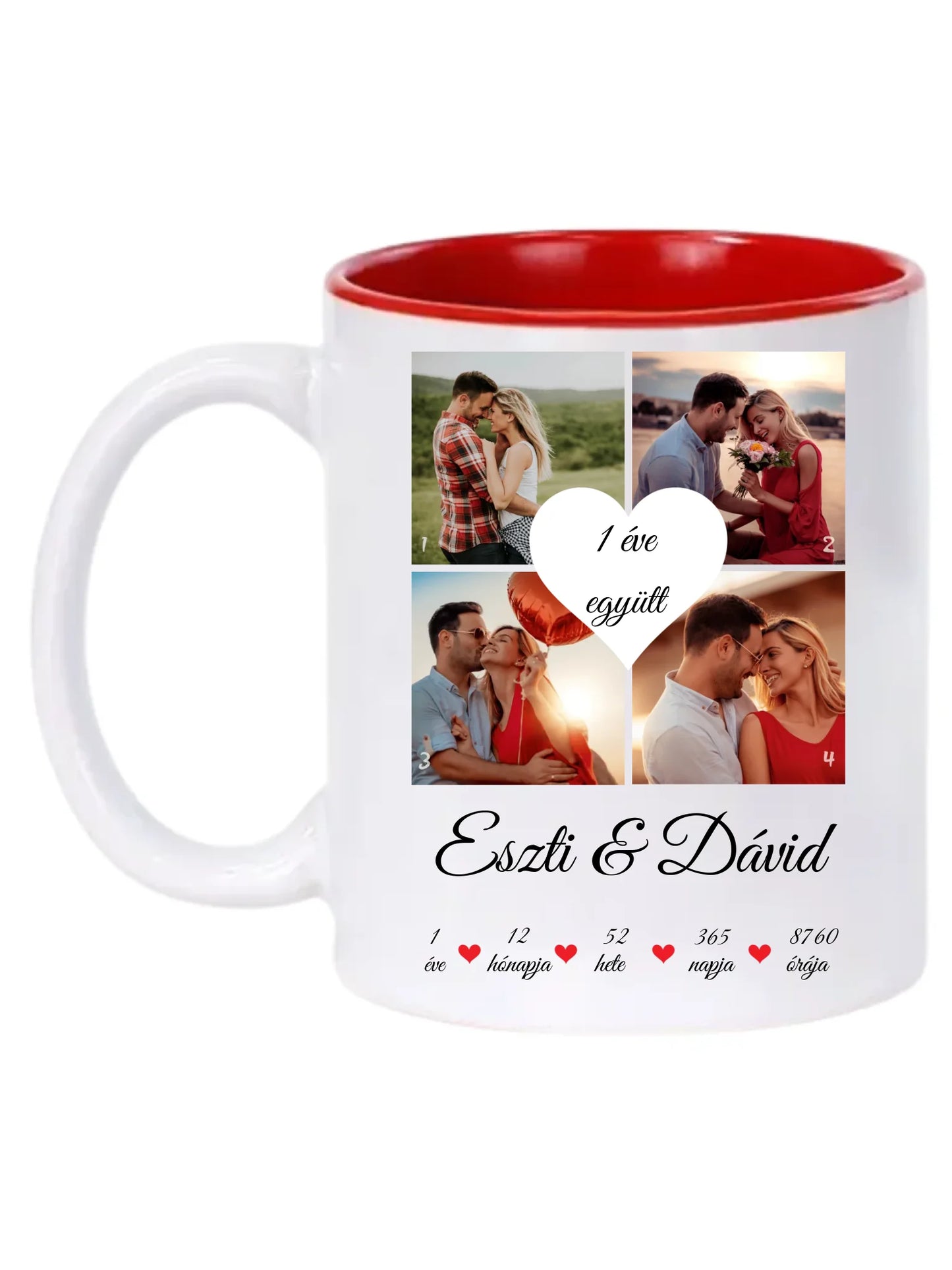 Évfordulós fotókollázs - Ajándék Pároknak - Fényképes bögre