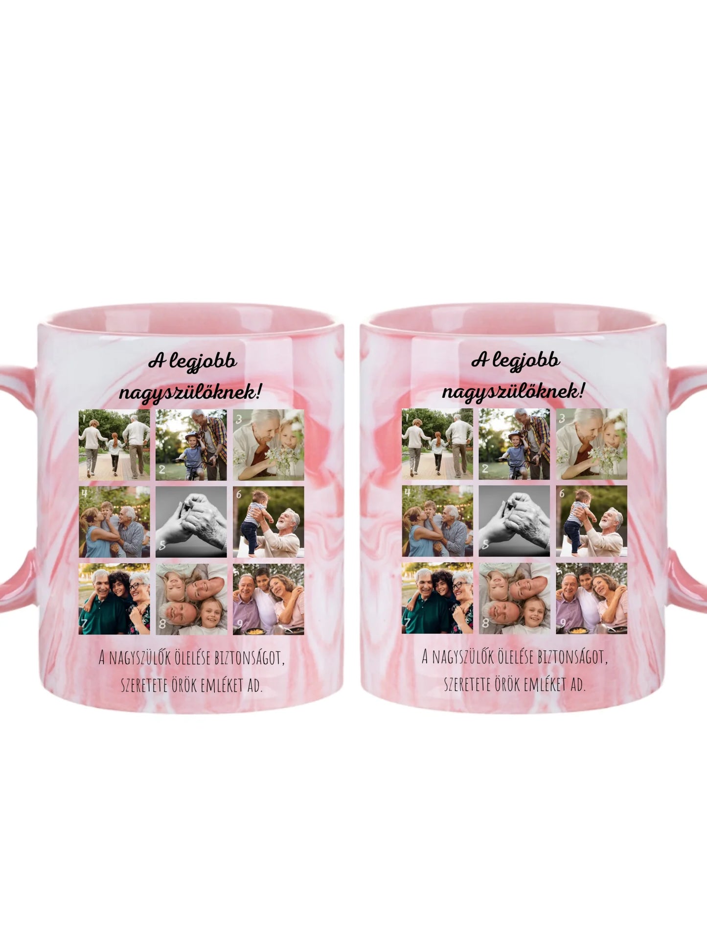 Legjobb nagyszülőknek fotókollázs - Ajándék Nagyszülőknek - Fényképes bögre