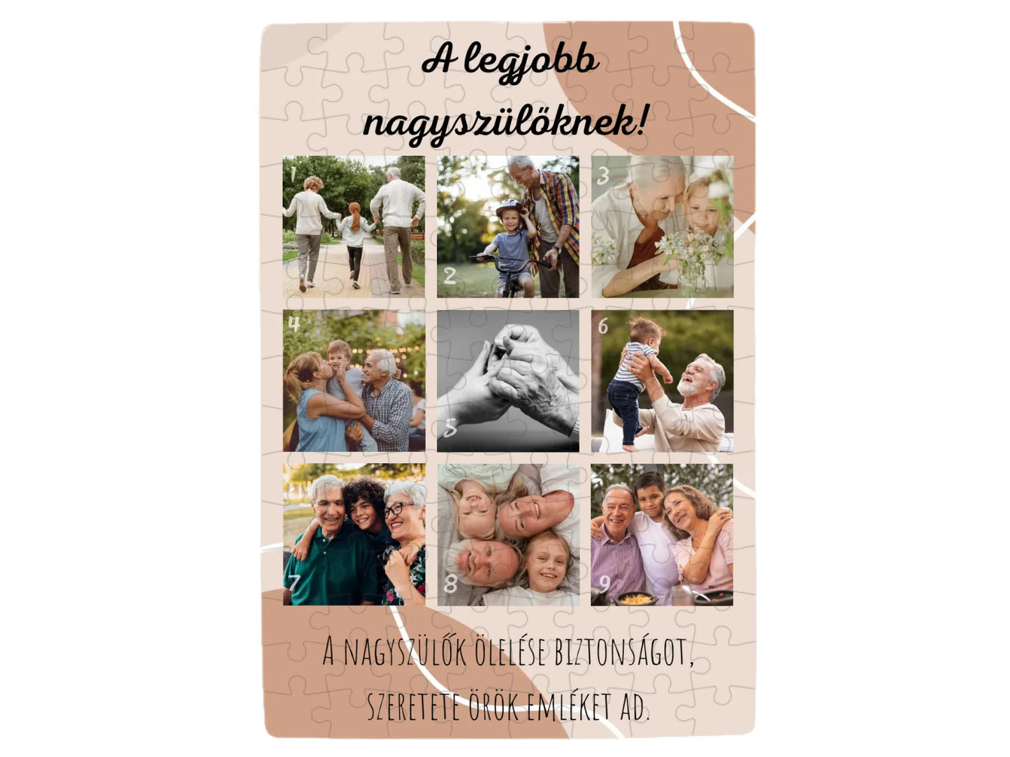 Legjobb nagyszülőknek fotókollázs - Ajándék Nagyszülőknek - Fényképes puzzle