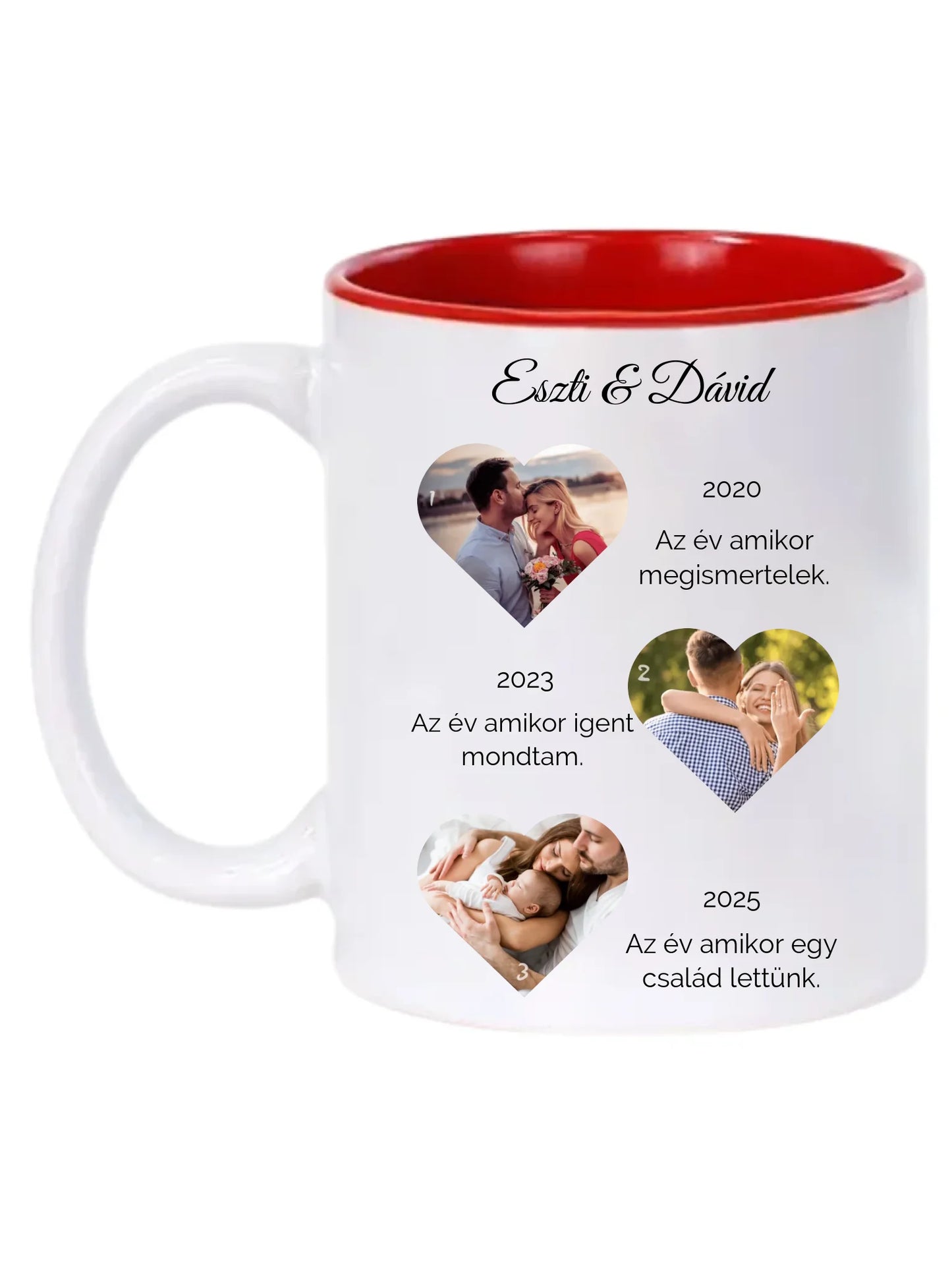 Történetünk fotókollázs - Ajándék Pároknak - Fényképes bögre