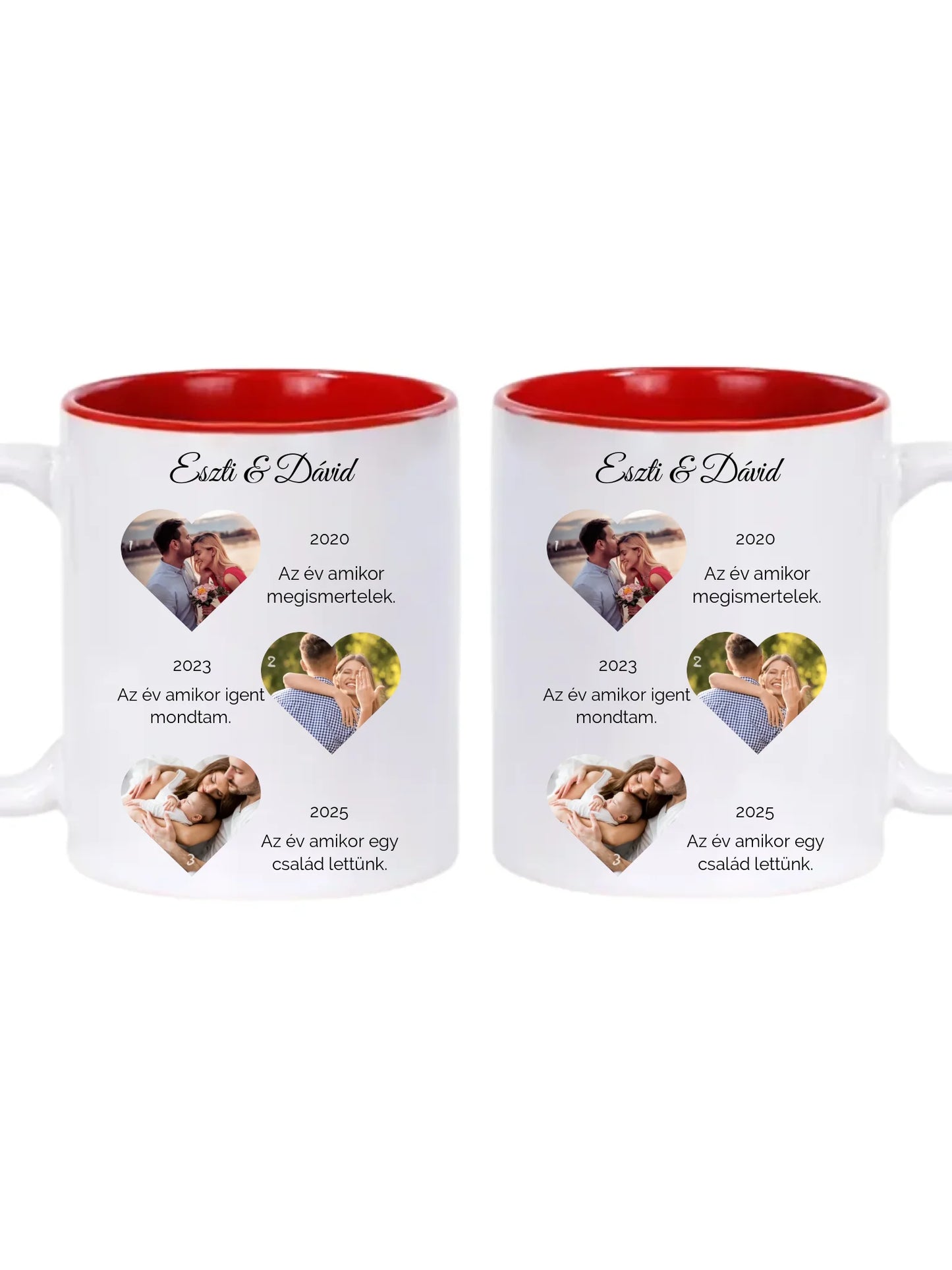 Történetünk fotókollázs - Ajándék Pároknak - Fényképes bögre