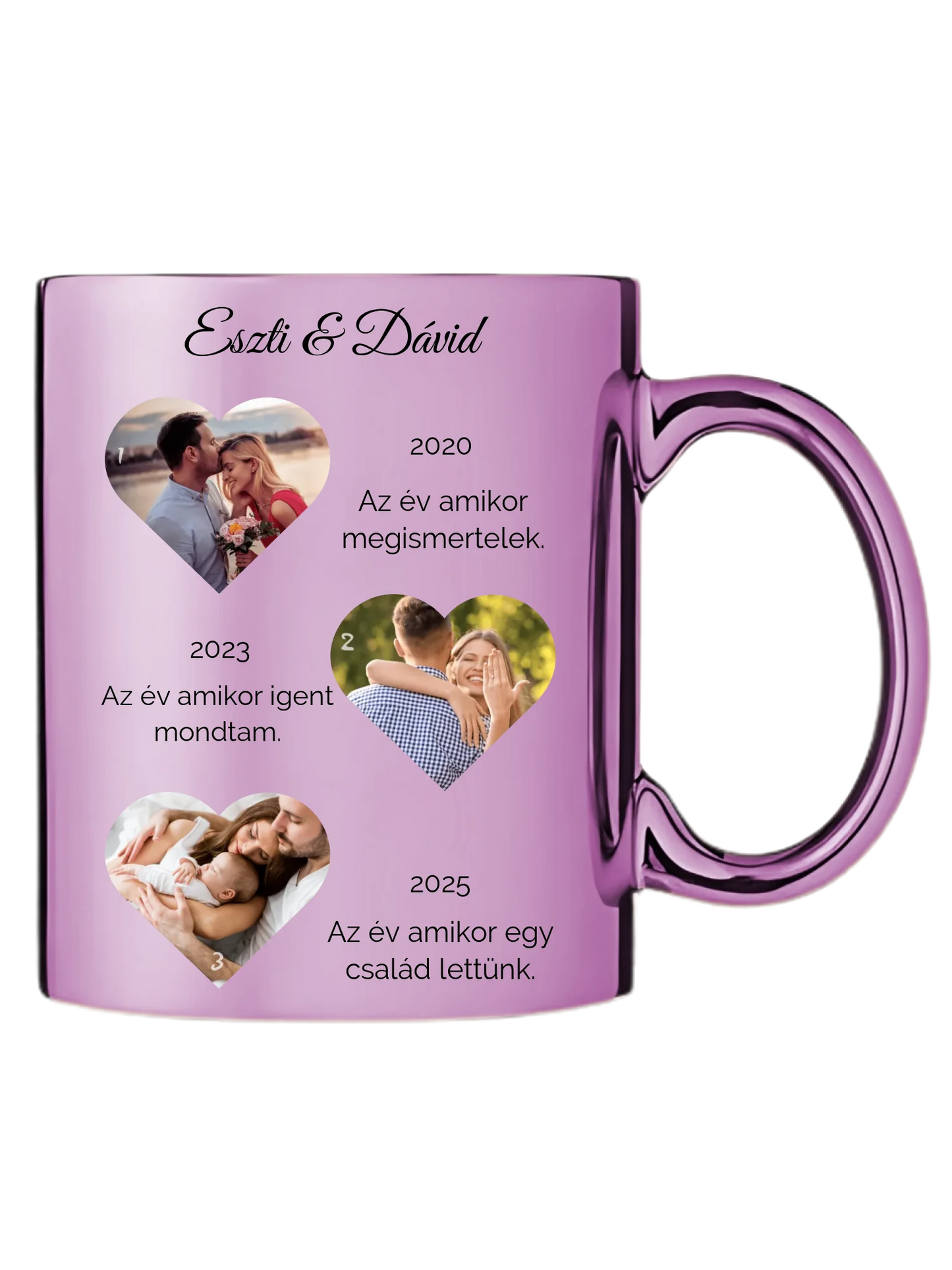 Történetünk fotókollázs - Ajándék Pároknak - Fényképes bögre
