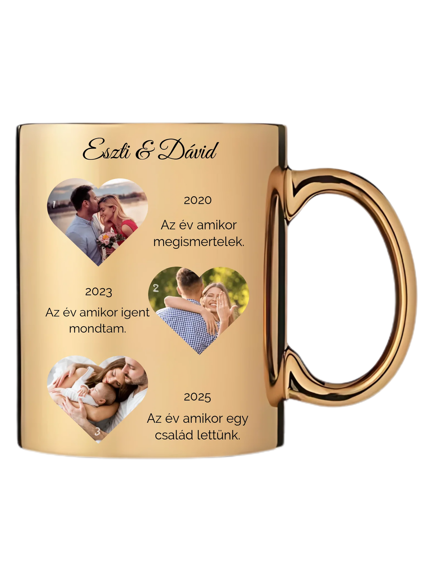 Történetünk fotókollázs - Ajándék Pároknak - Fényképes bögre