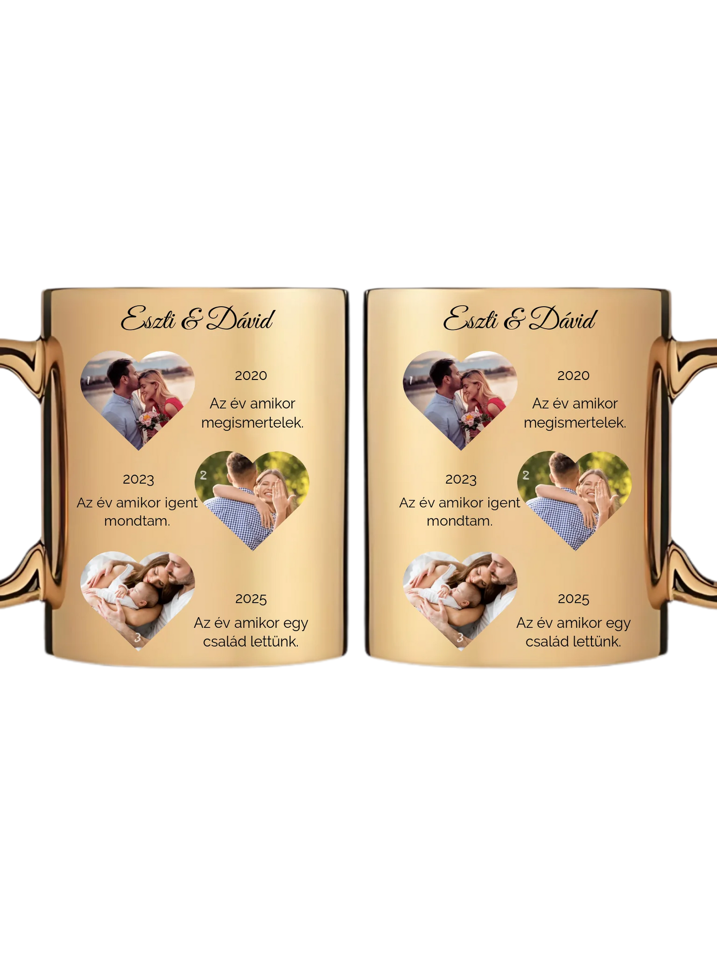 Történetünk fotókollázs - Ajándék Pároknak - Fényképes bögre