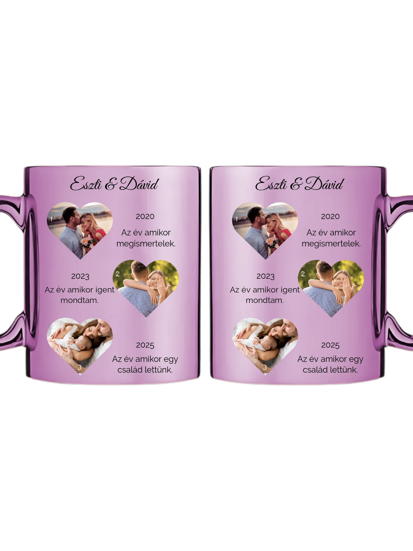 Történetünk fotókollázs - Ajándék Pároknak - Fényképes bögre