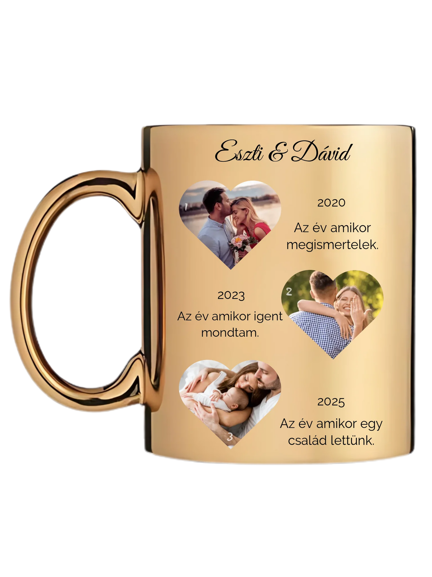 Történetünk fotókollázs - Ajándék Pároknak - Fényképes bögre