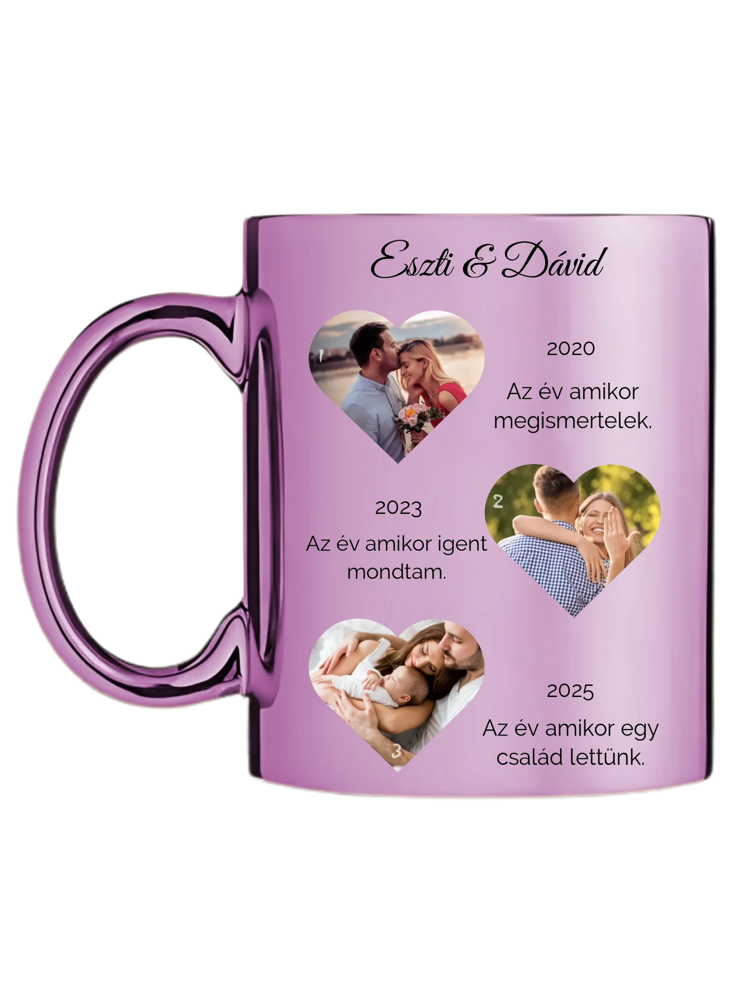 Történetünk fotókollázs - Ajándék Pároknak - Fényképes bögre