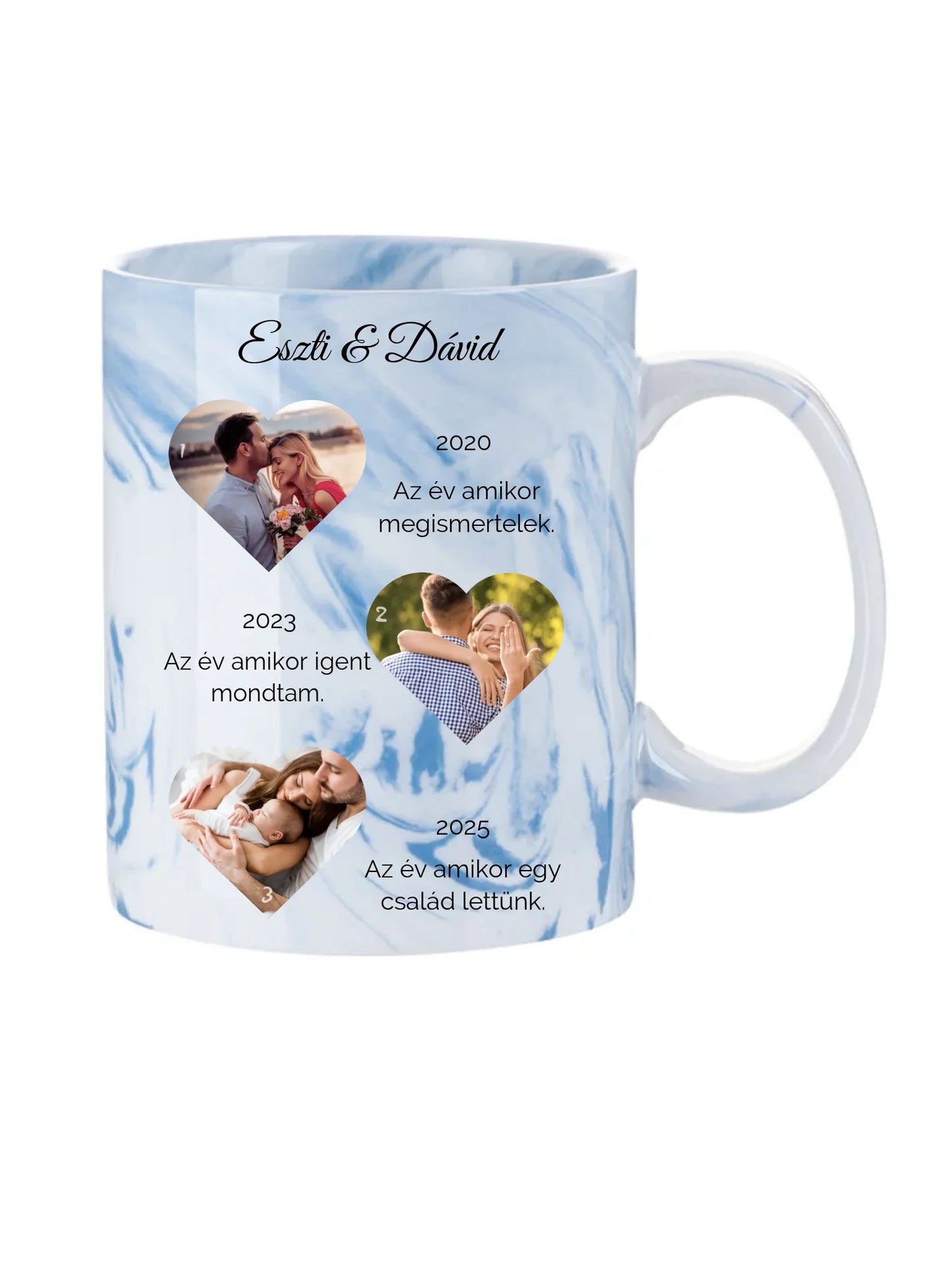 Történetünk fotókollázs - Ajándék Pároknak - Fényképes bögre