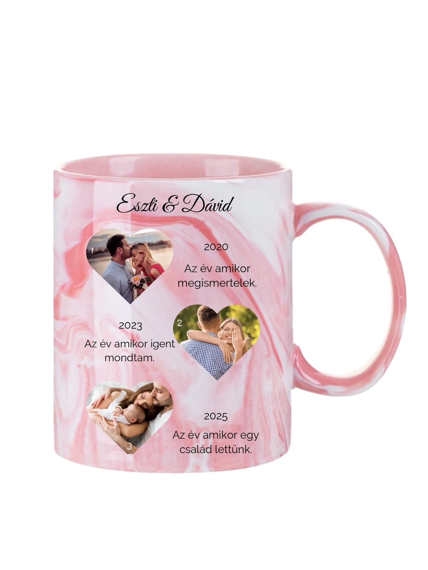 Történetünk fotókollázs - Ajándék Pároknak - Fényképes bögre