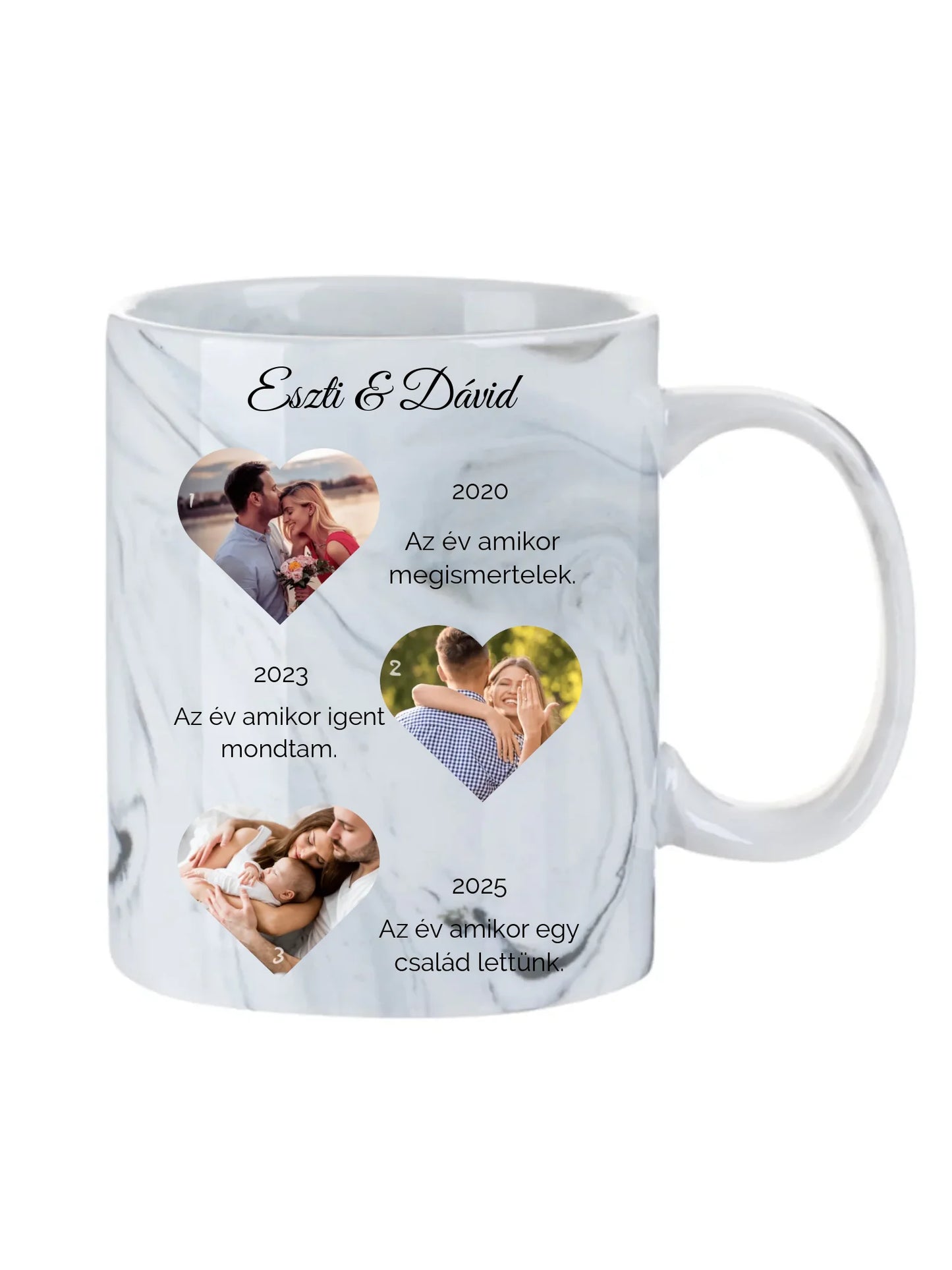 Történetünk fotókollázs - Ajándék Pároknak - Fényképes bögre