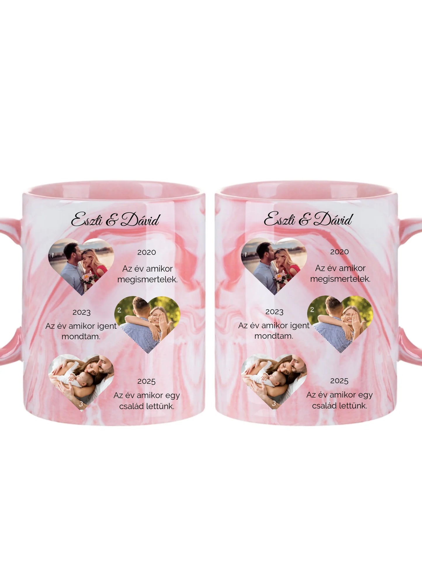 Történetünk fotókollázs - Ajándék Pároknak - Fényképes bögre