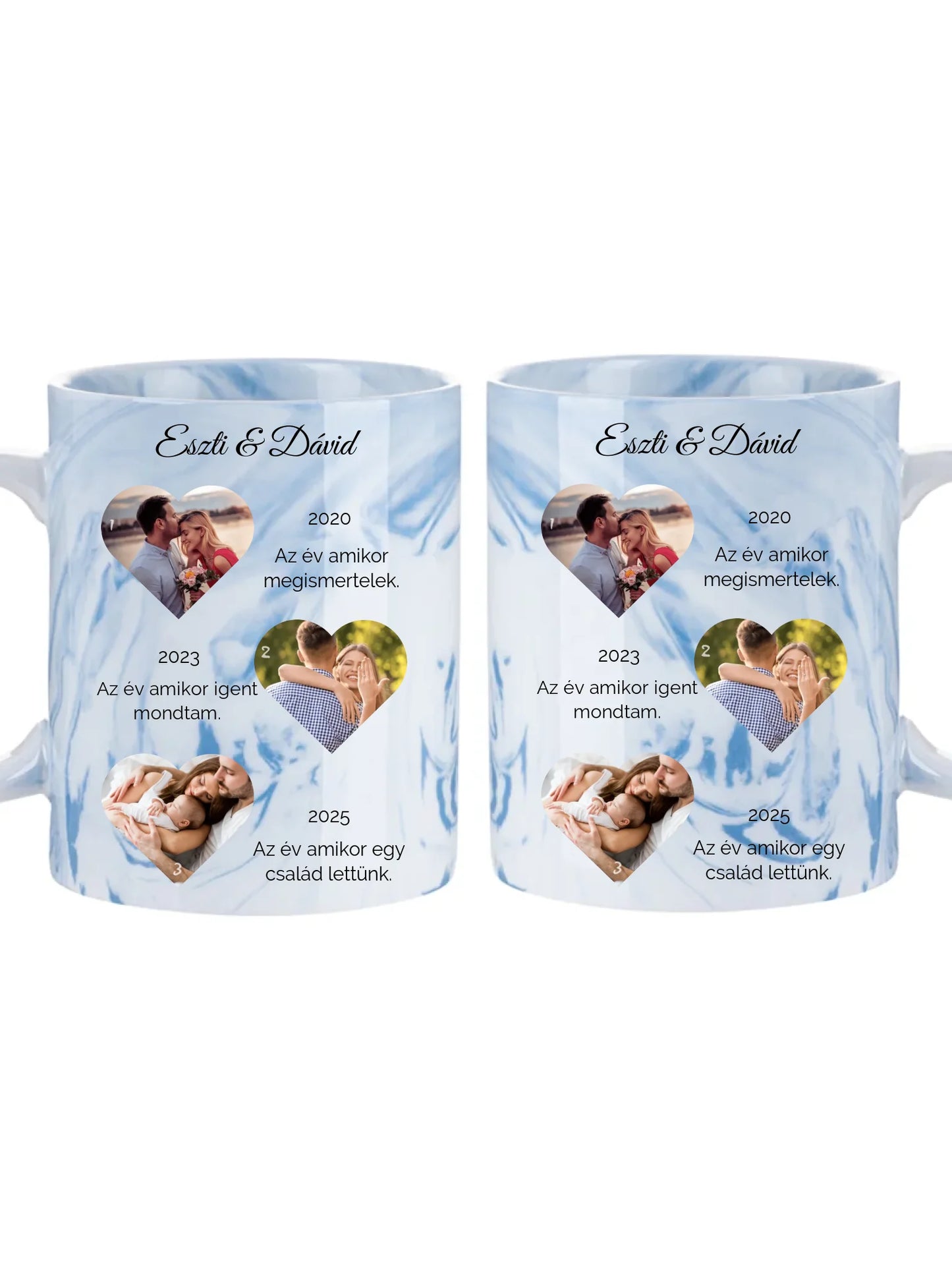 Történetünk fotókollázs - Ajándék Pároknak - Fényképes bögre